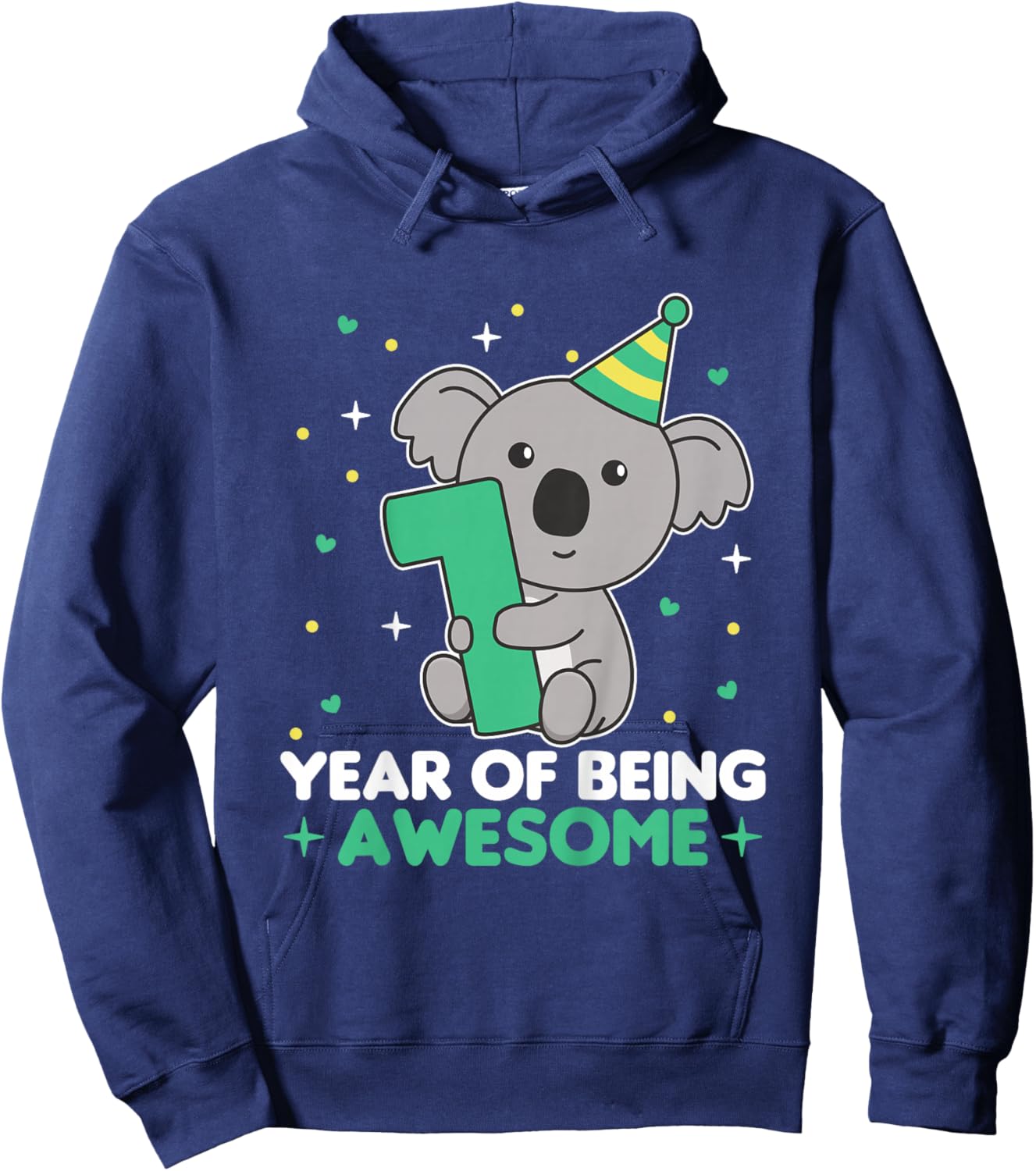 Koala 1st Birthday For Kids One Year Old Koala Hoodie - Hoodie | Navy