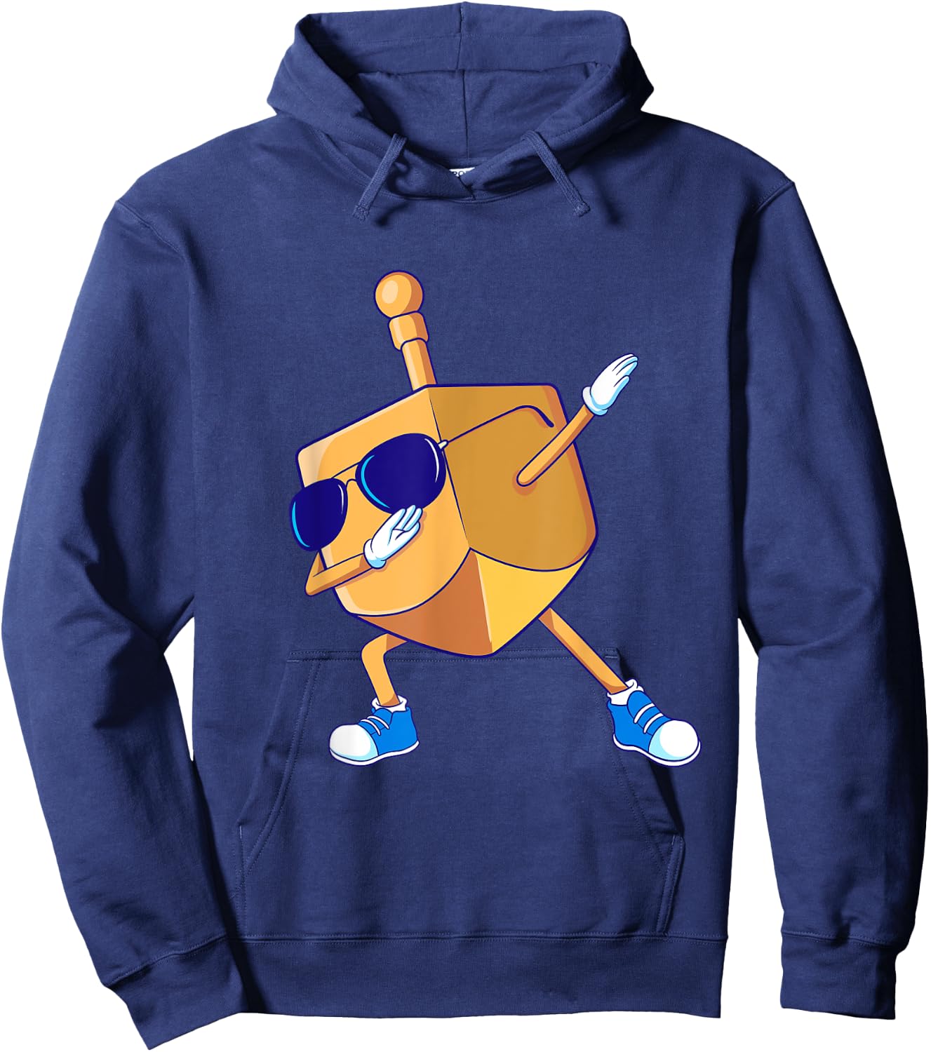 Dabbing Dreidel Hanukkah Dancing Chanukah Kids Girls Boys Hoodie - Hoodie | Navy
