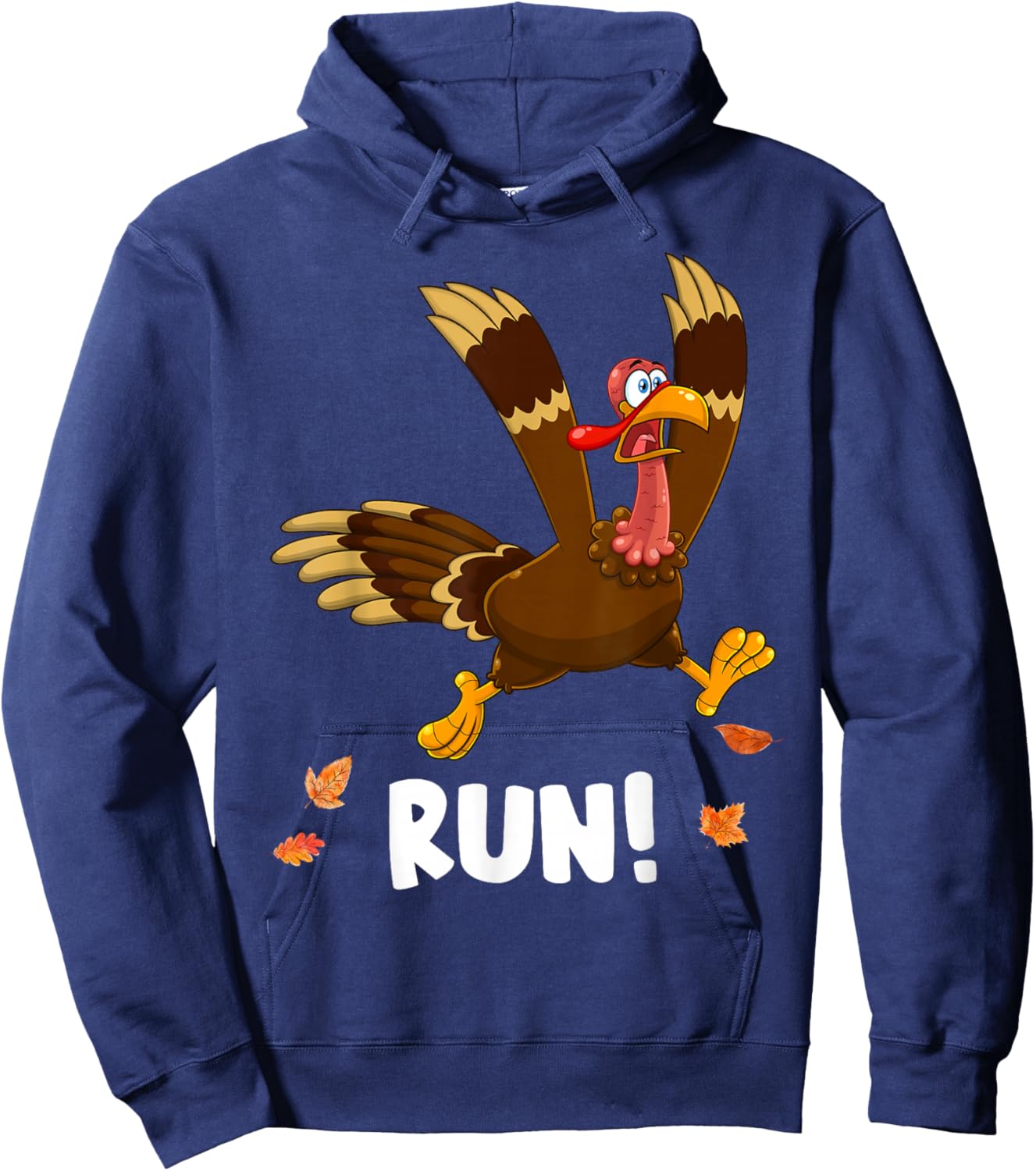 Thanksgiving Turkey Running Outfit Gear Costume Turkey Trot Hoodie - Hoodie | Navy