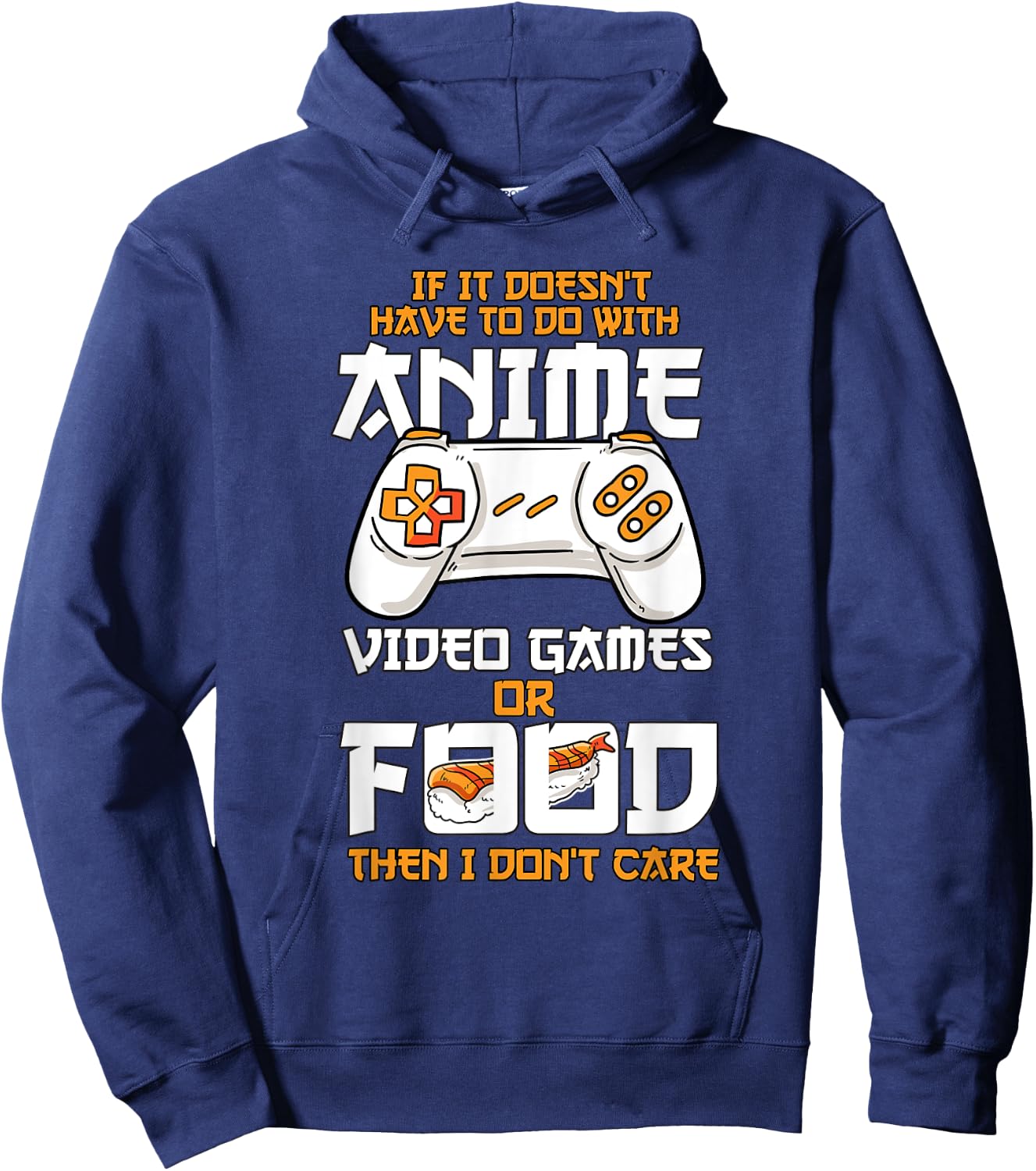 Anime Video Games Food Sushi Gaming Merch Otaku Gift Anime Hoodie - Hoodie | Navy