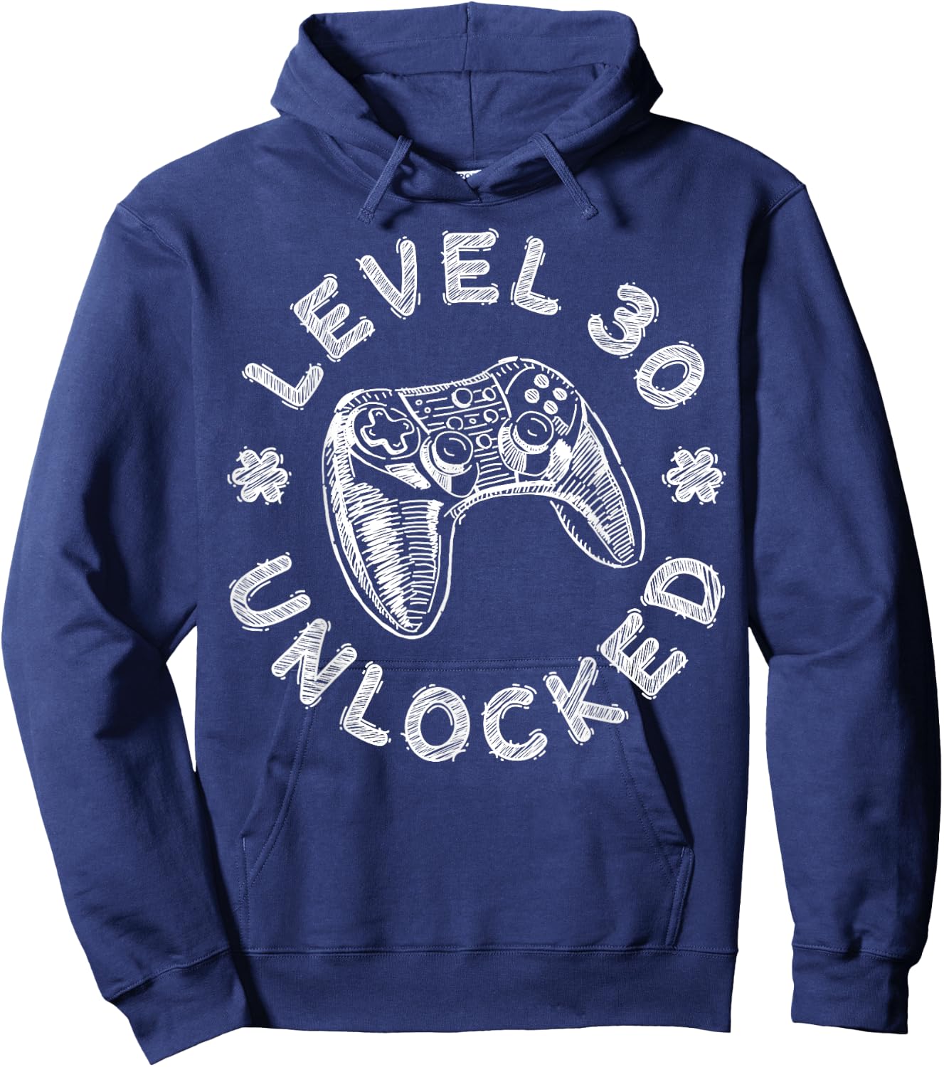 Level 30 Unlocked Shirt Men Women Video Gamer 30th Birthday Hoodie - Hoodie | Navy