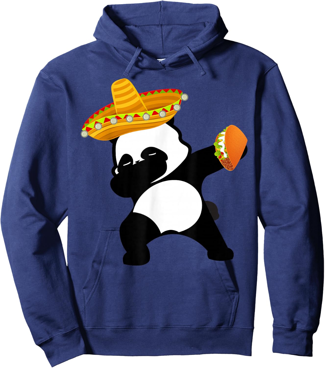 Cinco De Mayo Dabbing Panda Bear Taco Mexican Sombrero Hoodie - Hoodie | Navy