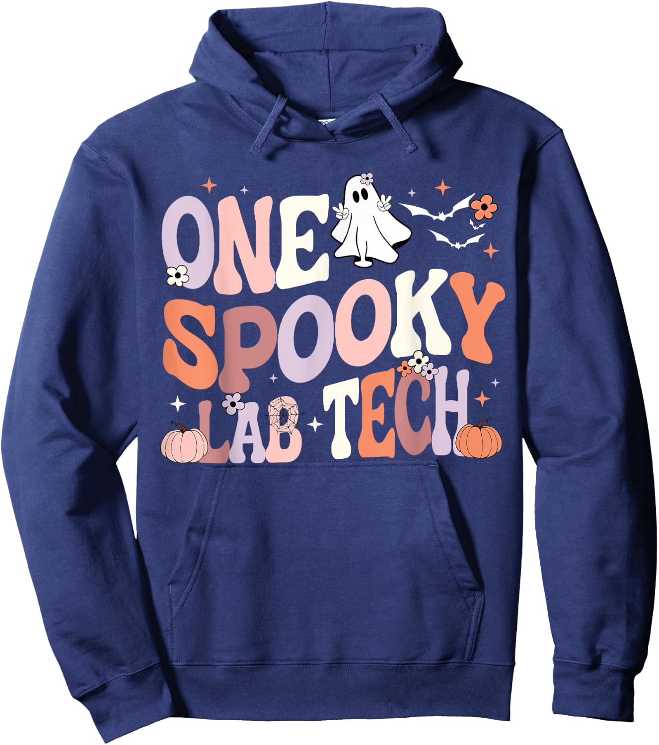 Cute One Spooky Lab Tech Laboratory Technician Halloween Hoodie - Hoodie | Navy