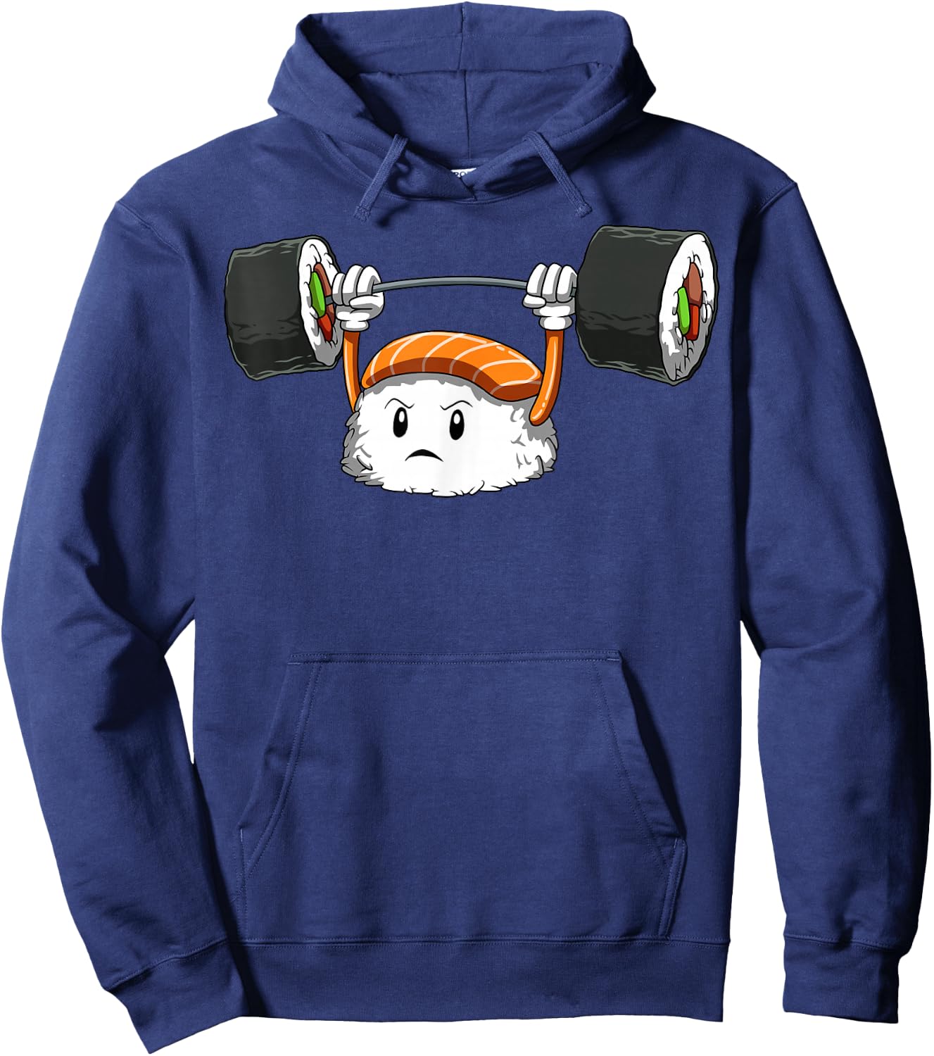 Sushi Weight Lifting Gym Sushi Workout Japanese Bodybuilder Hoodie - Hoodie | Navy