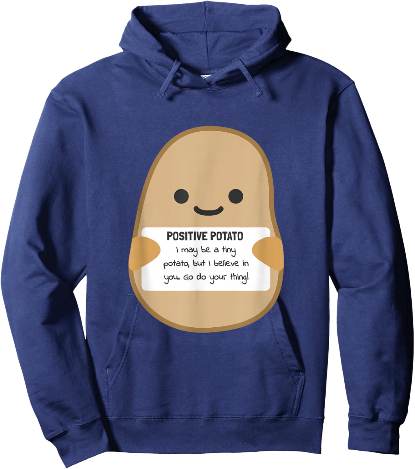 Positive Potato Love Men Women Saying Hug Mini Gift Hoodie - Hoodie | Navy