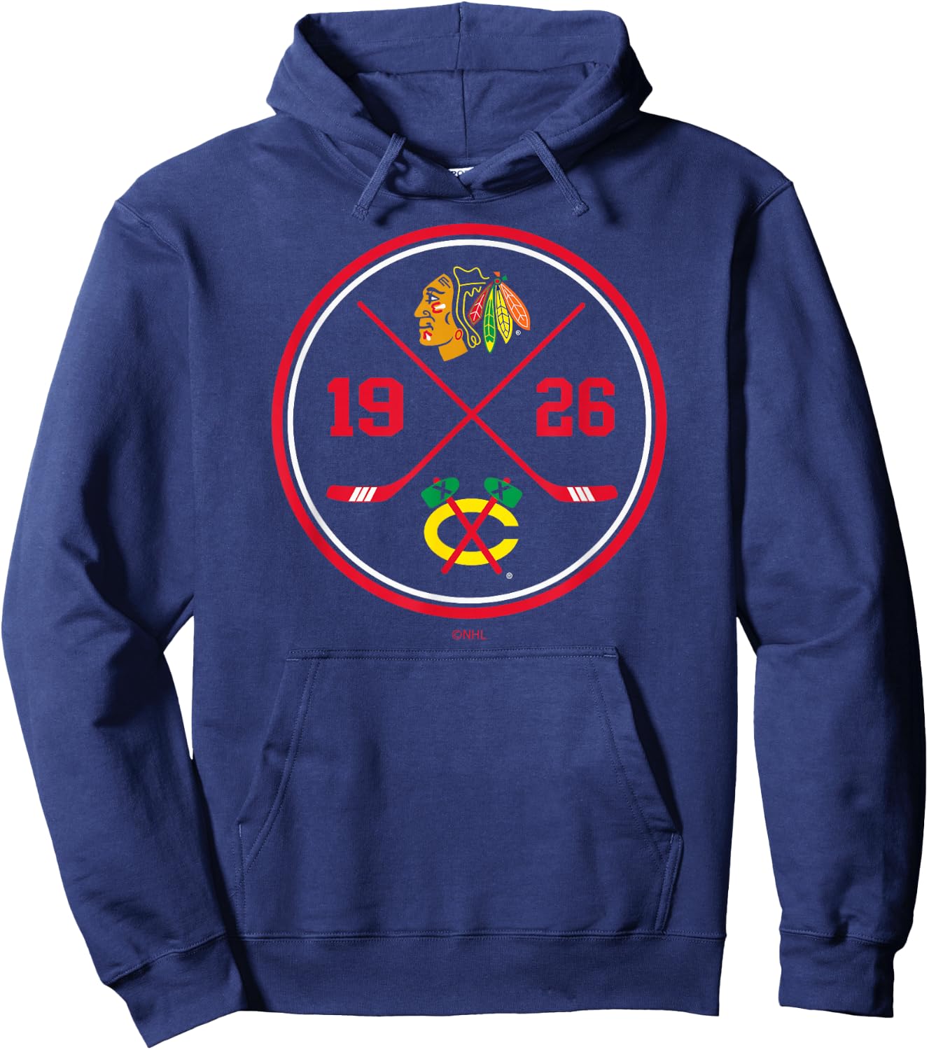 Chicago Blackhawks Prize Black Officially Licensed Hoodie - Hoodie | Navy