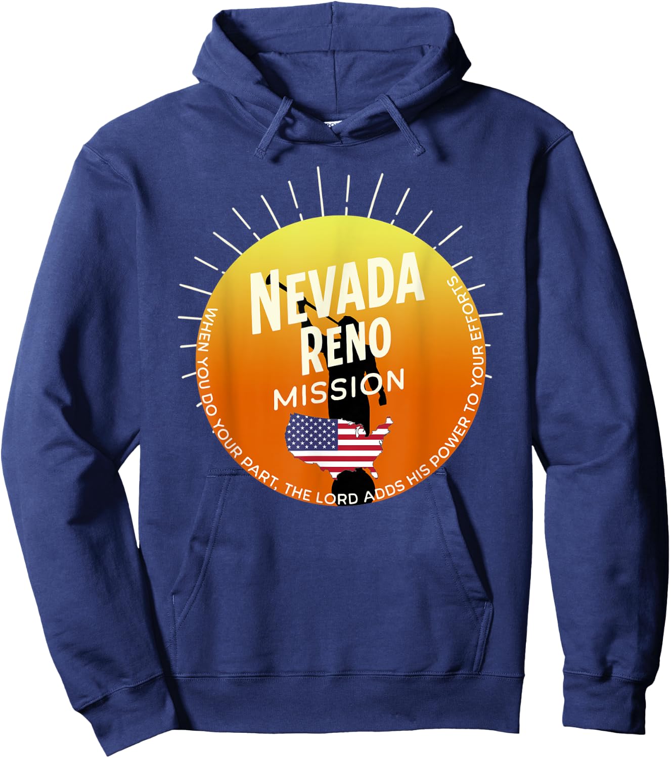 Nevada Reno Mormon LDS Mission Missionary Gift Hoodie - Hoodie | Navy