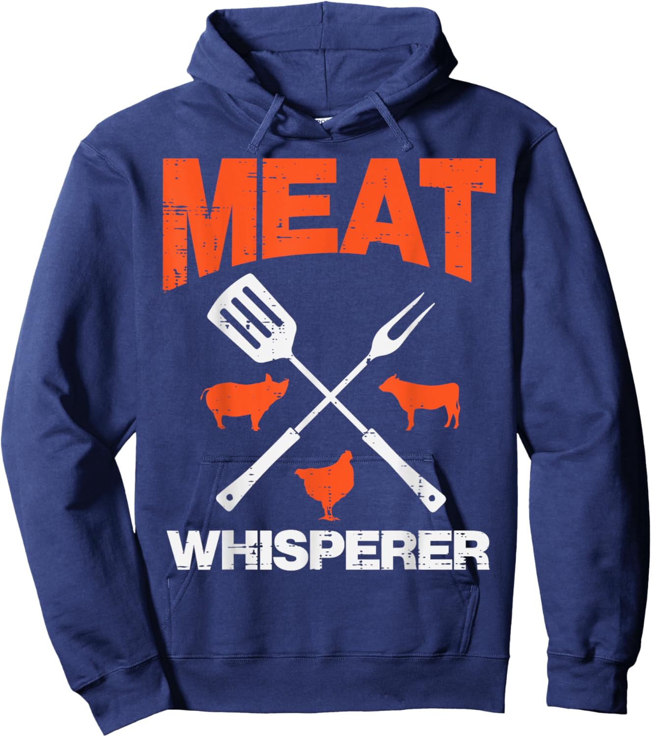 Meat Whisperer Funny Barbecue Grilling Bbq Grill Men Women Hoodie - Hoodie | Navy
