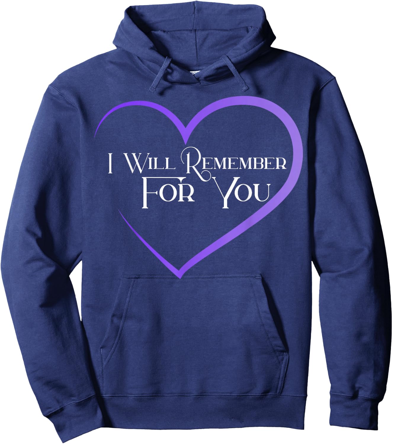 I Will Remember For You in Heart shape Hoodie - Hoodie | Navy