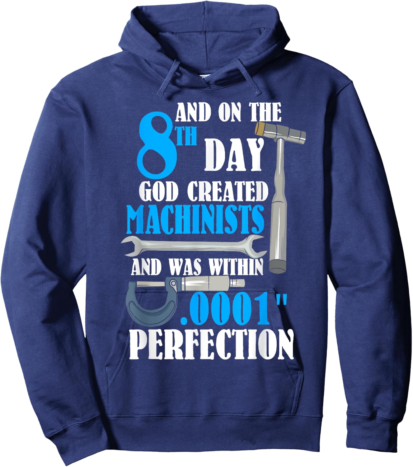 Cool Creation Of Machinists Funny CNC Machinist Gift Hoodie - Hoodie | Navy