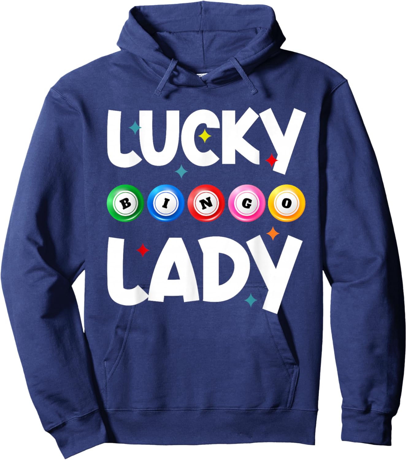 Bingo Lucky Bingo Lady Hoodie - Hoodie | Navy