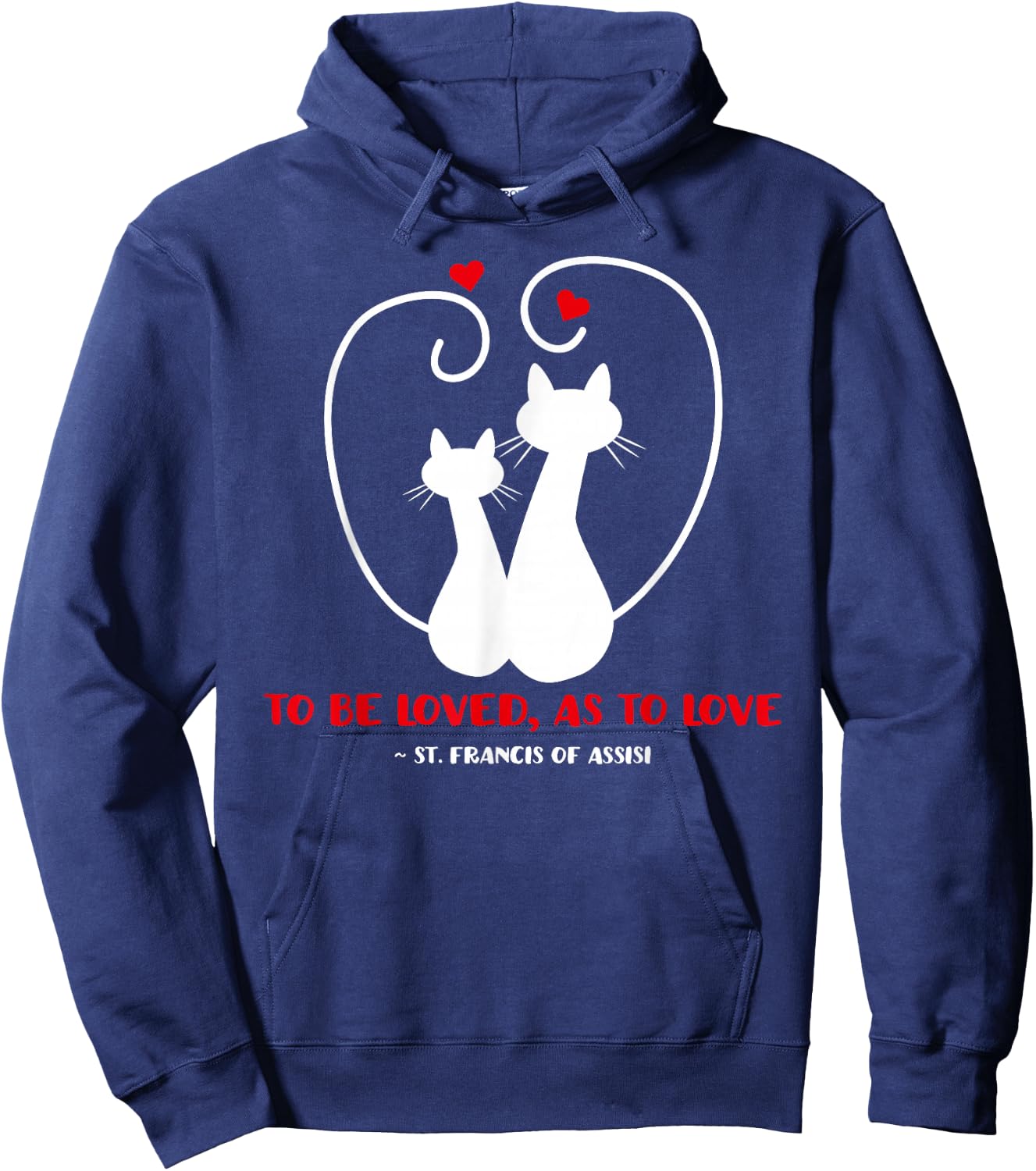 St. Francis of Assisi Patron Saint of Animals Cats Catholic Hoodie - Hoodie | Navy