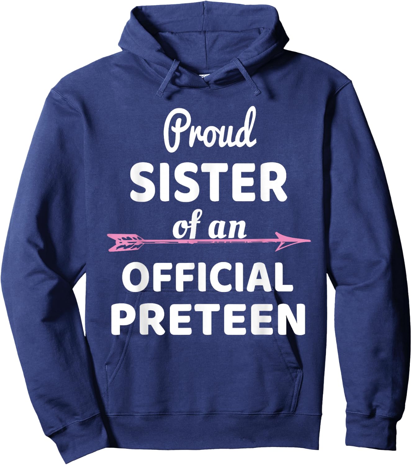 Proud Sister Of An Official Preteen 12th Birthday Party Hoodie - Hoodie | Navy