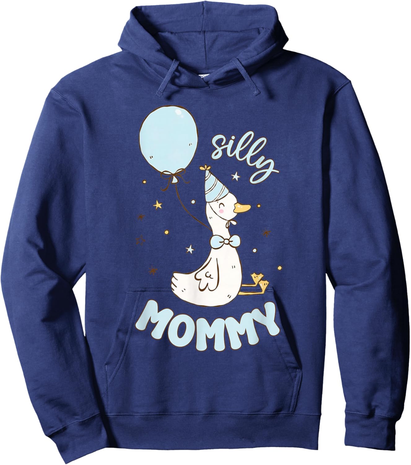 Silly Mommy Silly Goose 1st Birthday Boy Family Matching Hoodie - Hoodie | Navy