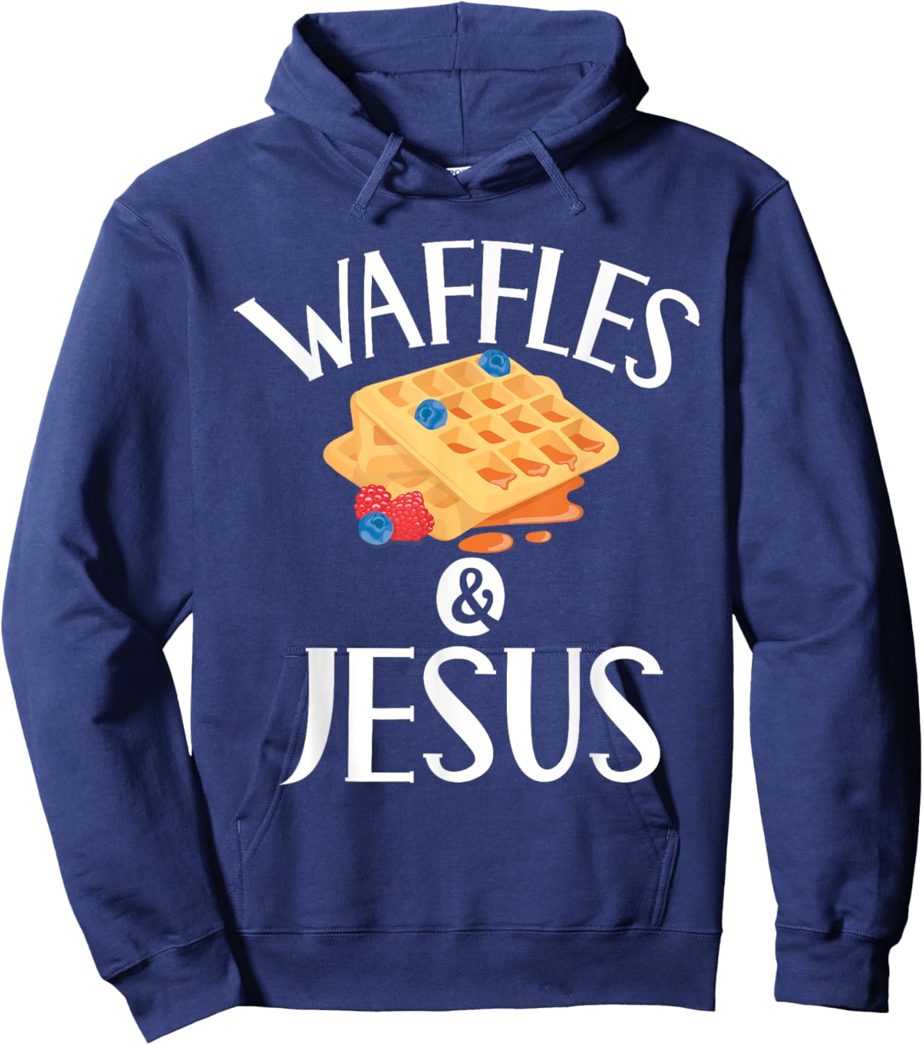 Waffles and Jesus Waffle Hoodie - Hoodie | Navy
