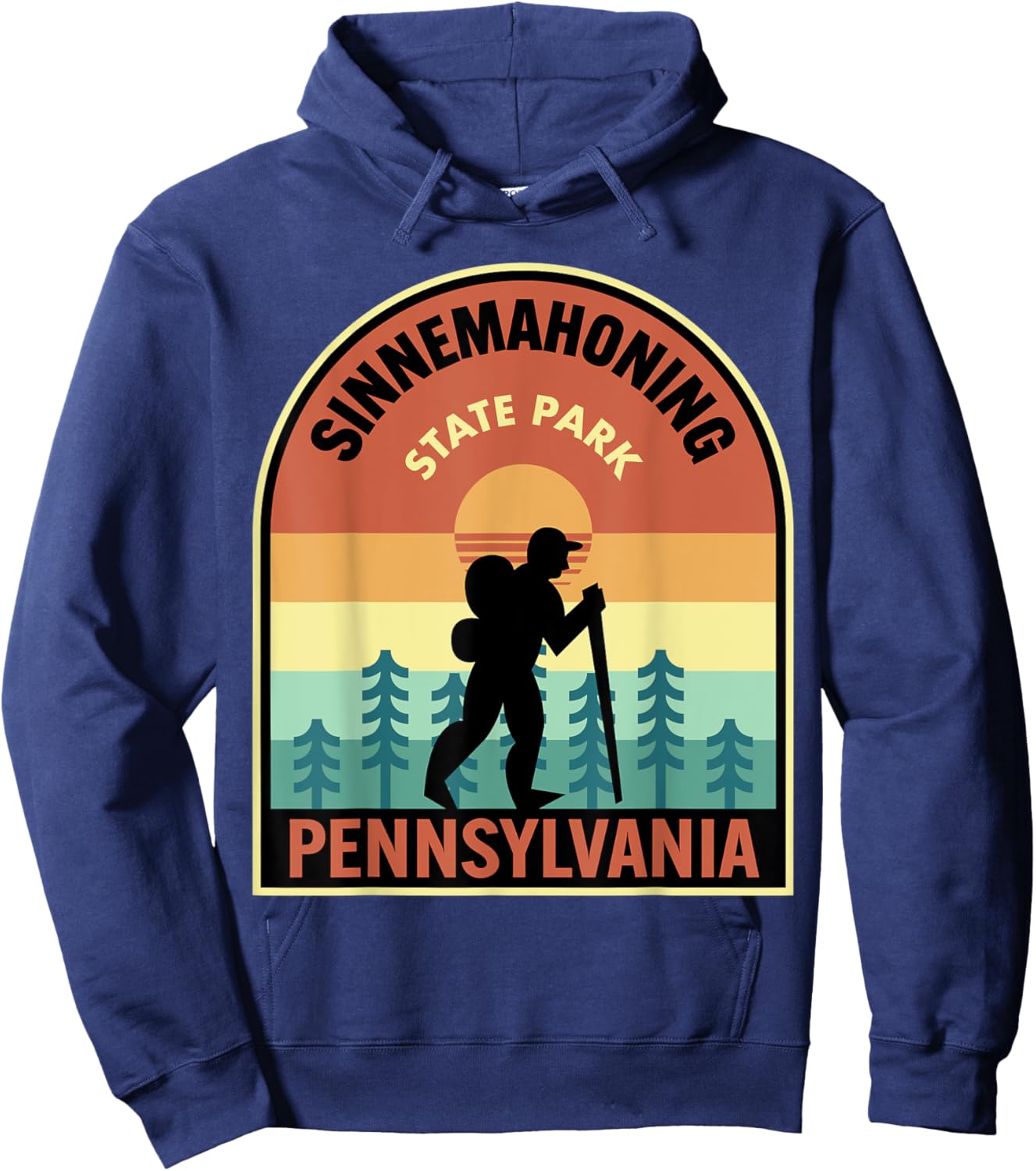 Sinnemahoning State Park PA Retro Hoodie - Hoodie | Navy