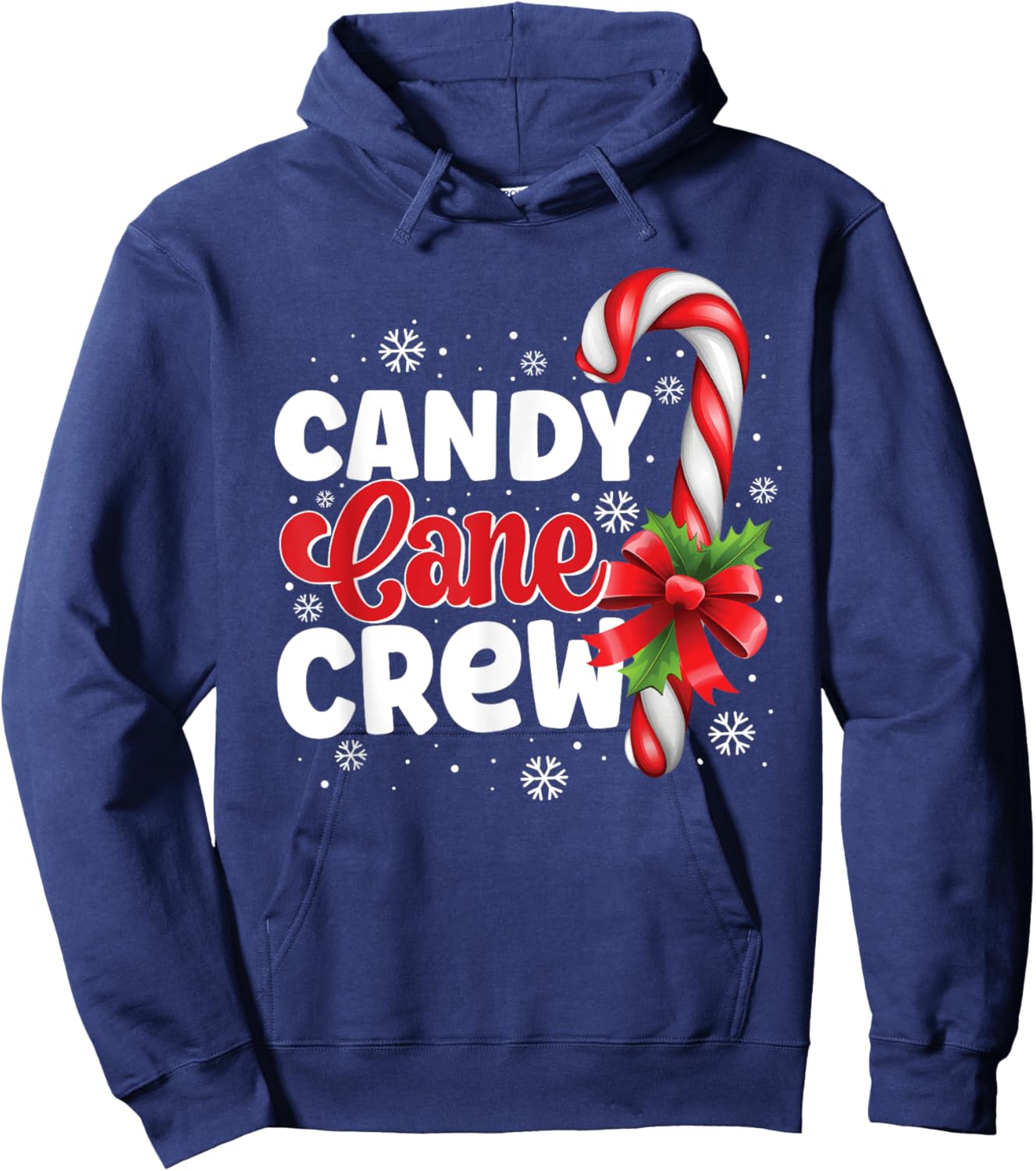 Candy Cane Crew Christmas Candy Love Pajamas Hoodie - Hoodie | Navy