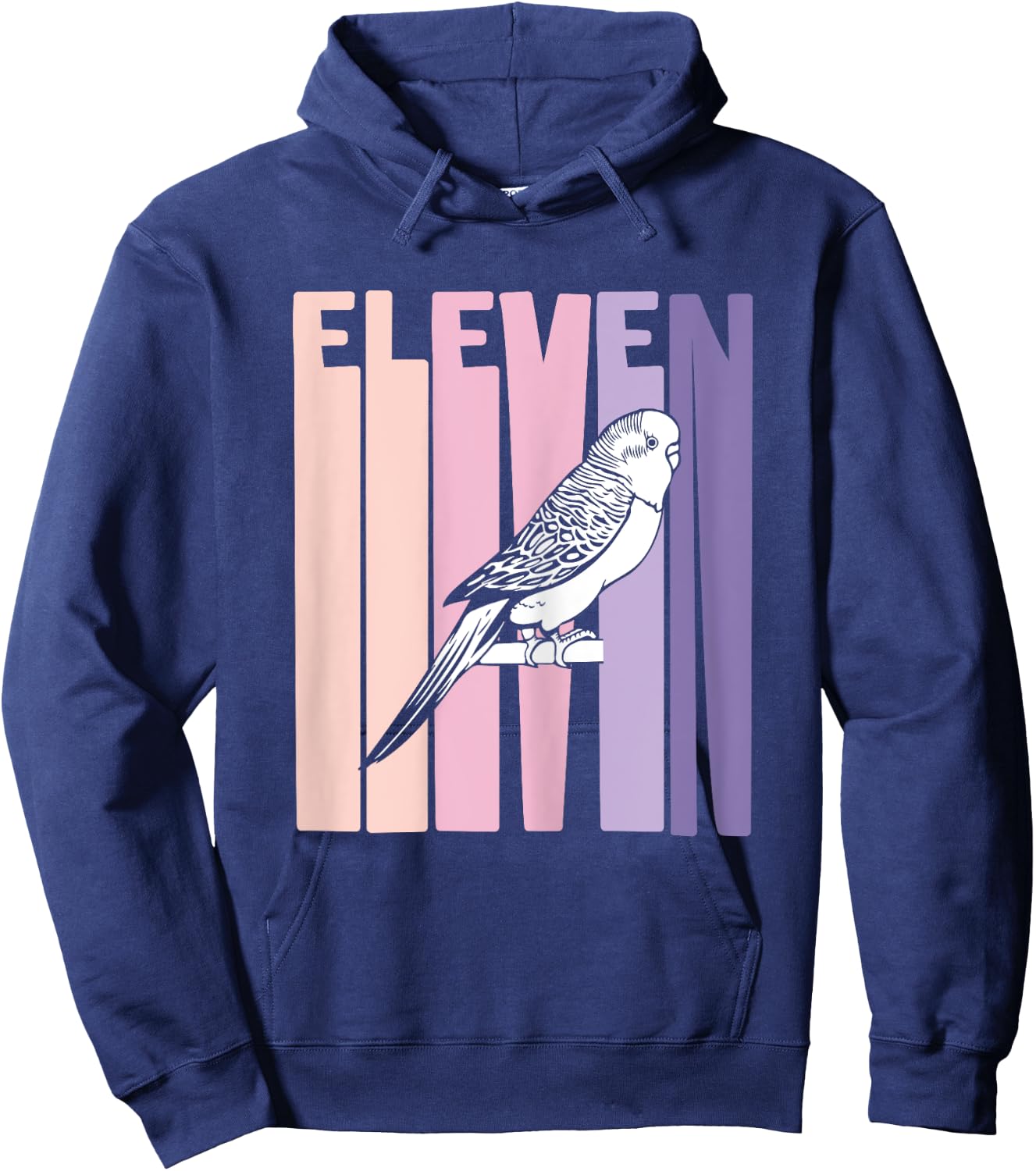11 Year Old Budgie Parakeet Lover Birthday Girl 11th B-Day Hoodie - Hoodie | Navy