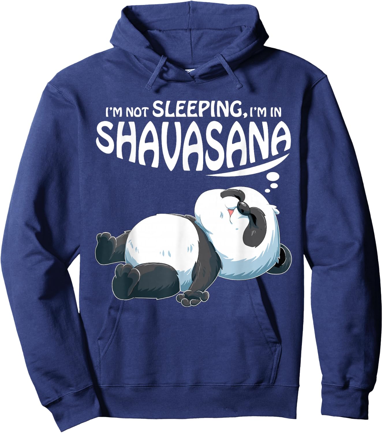 Yoga Panda Bear in Shavasana Hoodie - Hoodie | Navy