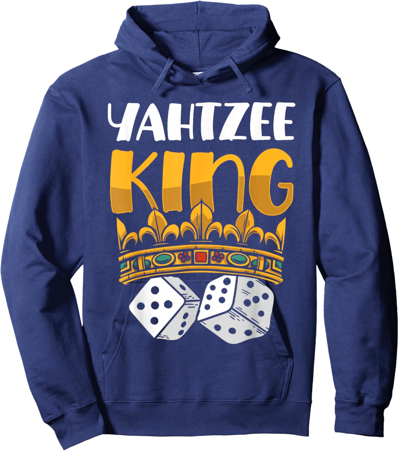 Yahtzee King Game Night Dice Game Hoodie - Hoodie | Navy