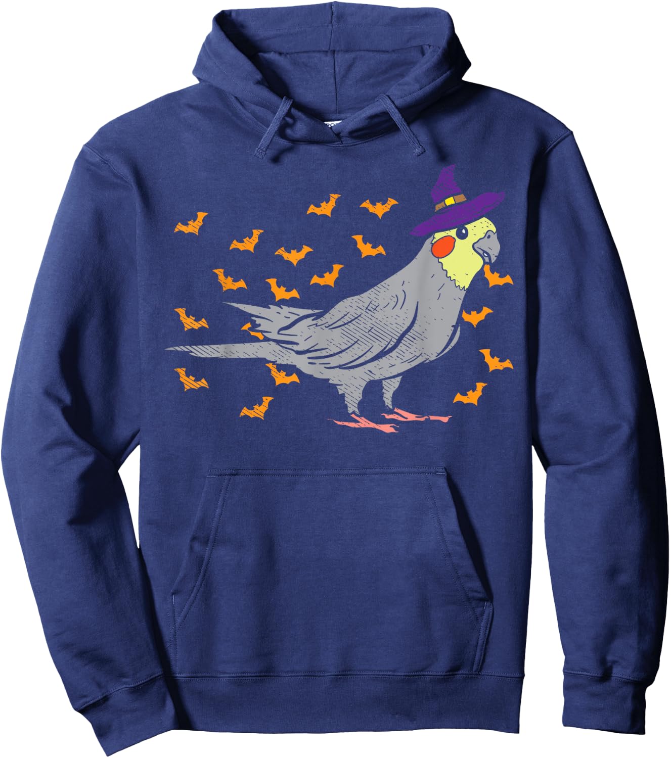 Cockatiel Bird Witch Hat Halloween Animal Lover Gift Hoodie - Hoodie | Navy