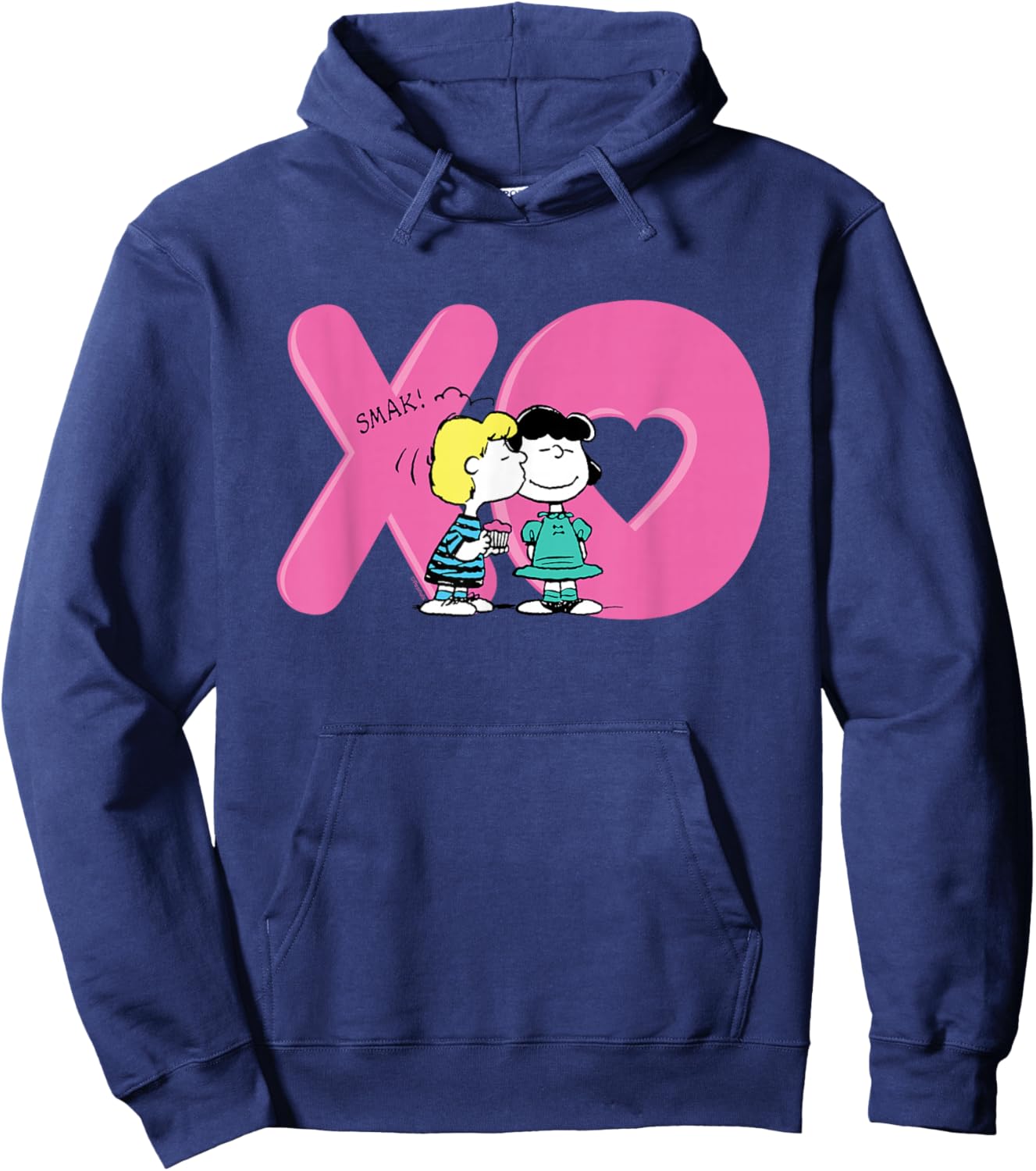 Peanuts - XO Schroeder and Lucy Hoodie - Hoodie | Navy
