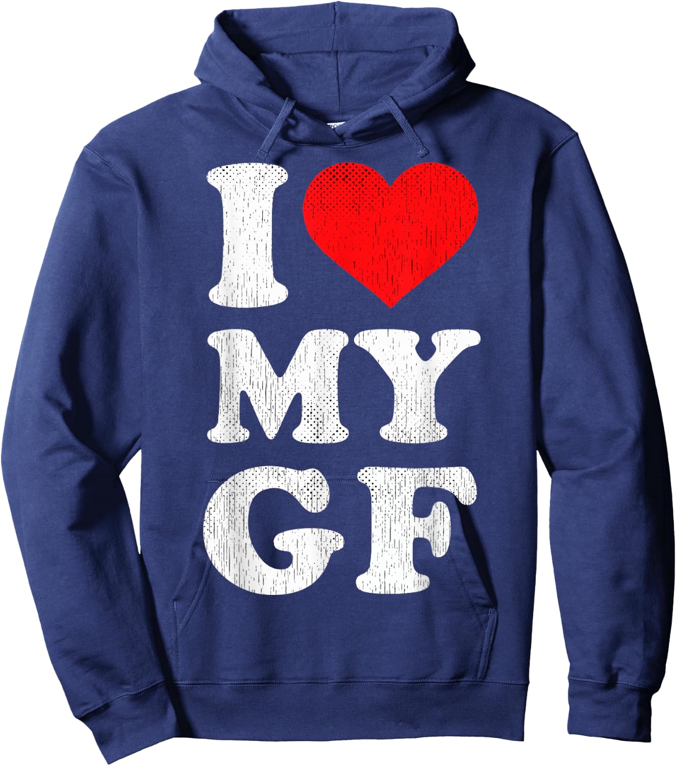 I Heart My Girlfriend Apparel I Love My GF Hoodie - Hoodie | Navy