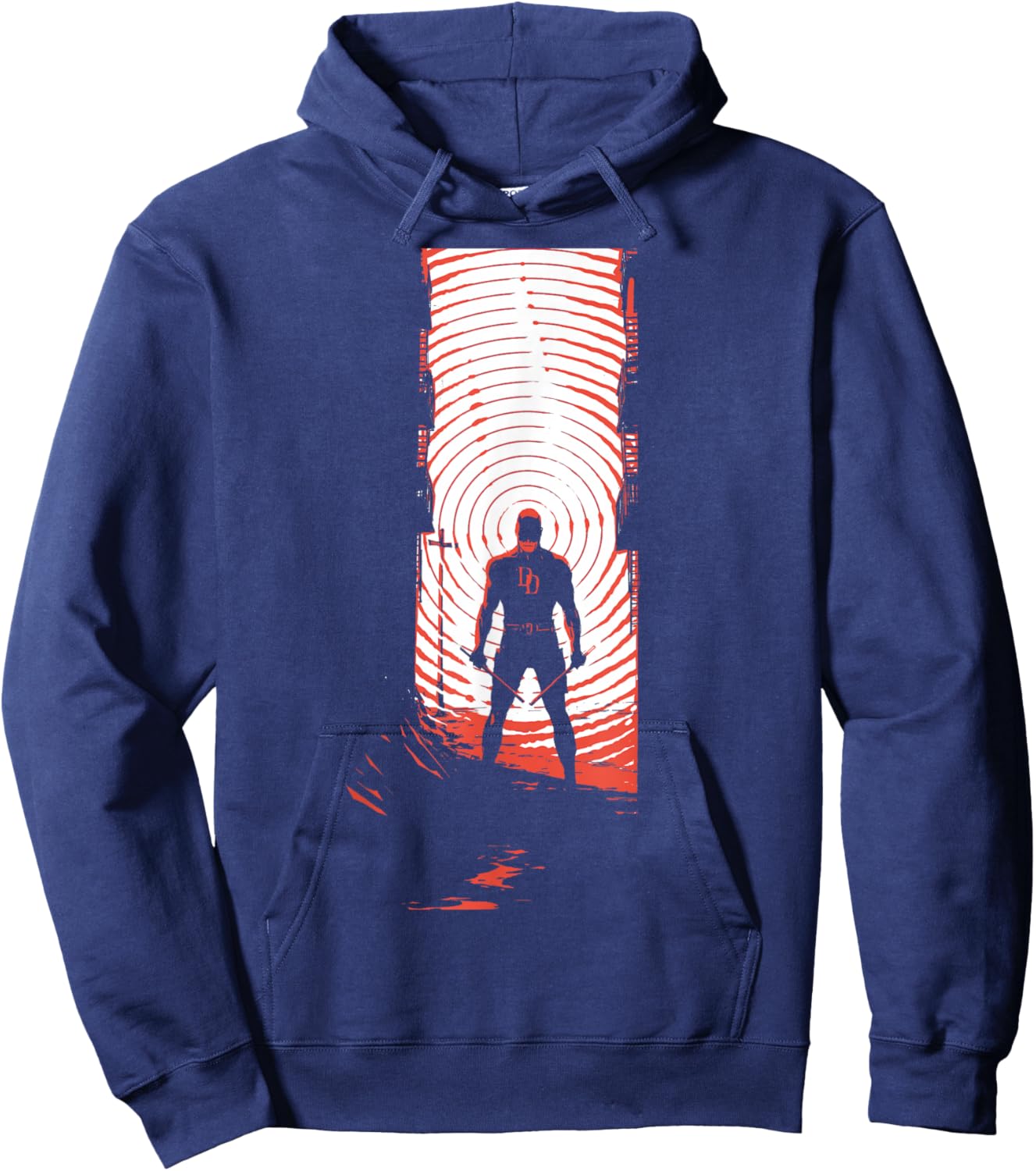 Marvel Daredevil Radar Sense Man Without Fear Variant Cover Hoodie - Hoodie | Navy