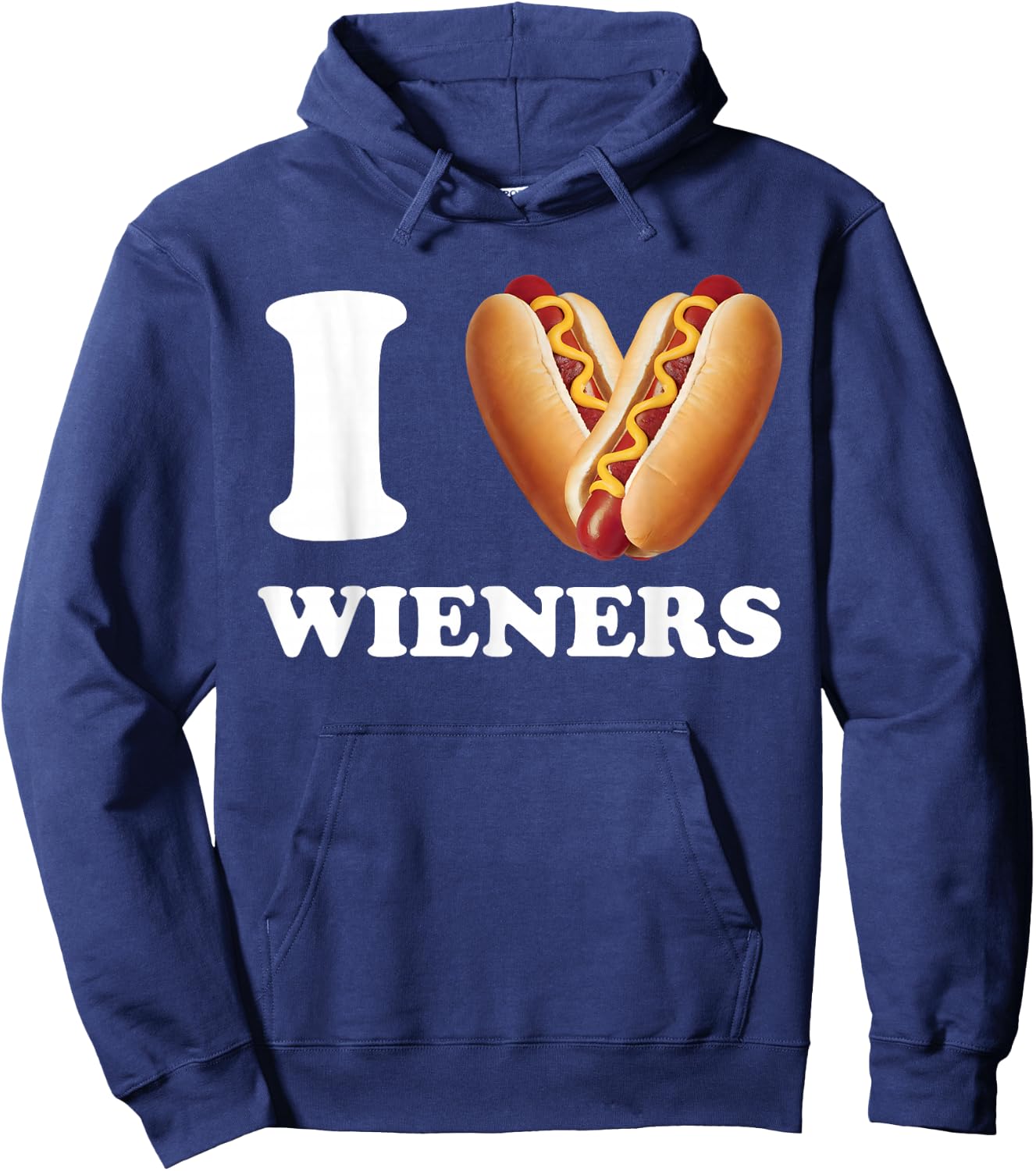 I Love Wieners Funny Hot Dog Meme Glizzy Gobbler Hoodie - Hoodie | Navy