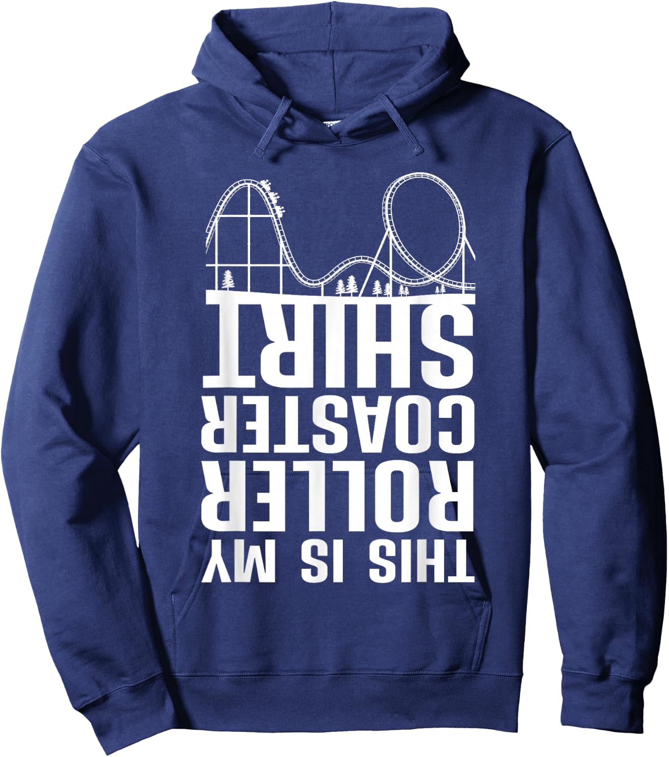 Cute Roller Coaster Women Rollercoaster Theme Park Hoodie - Hoodie | Navy
