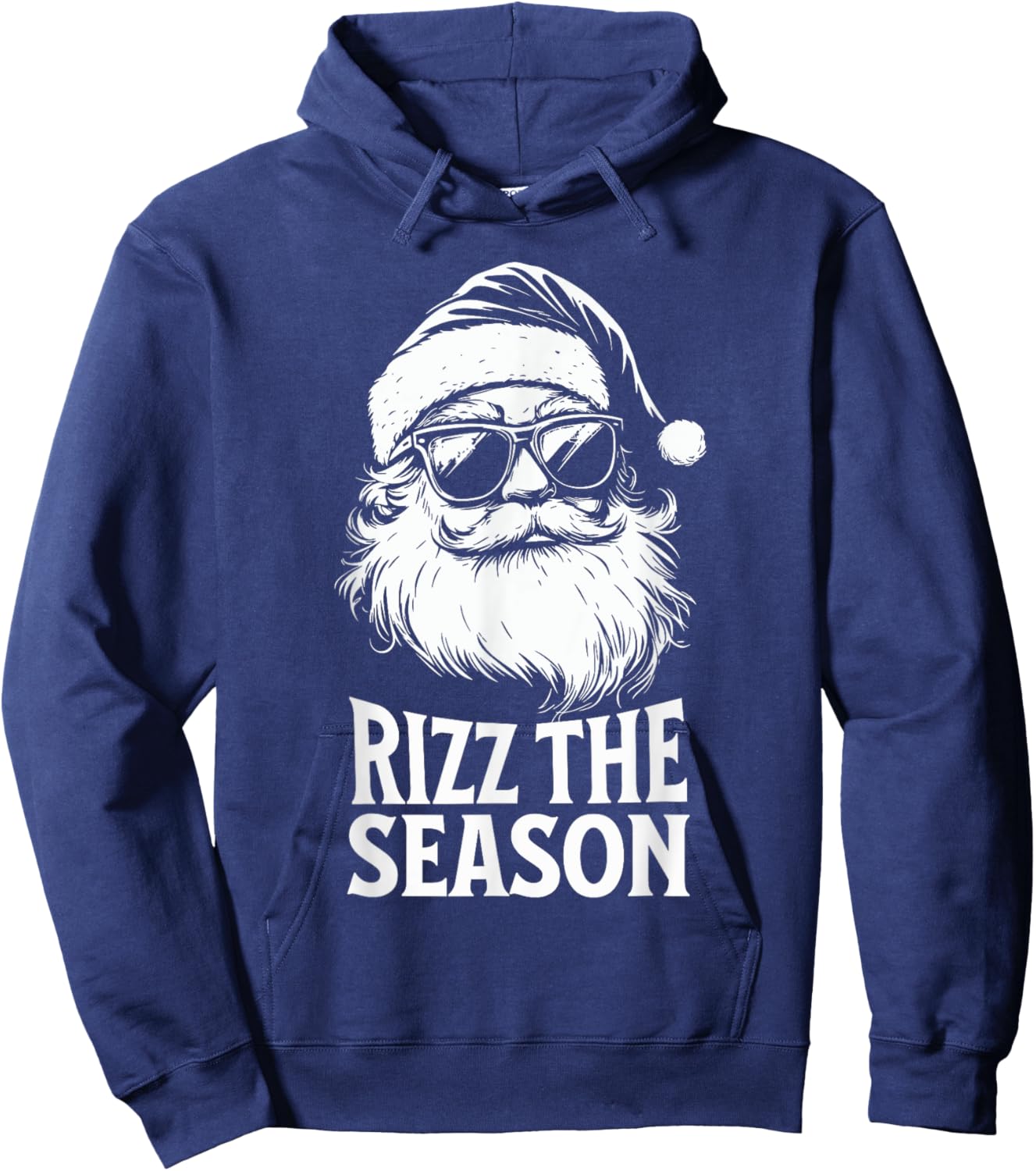Rizz The Season Teens Kids School Christmas Santa Claus Hoodie - Hoodie | Navy