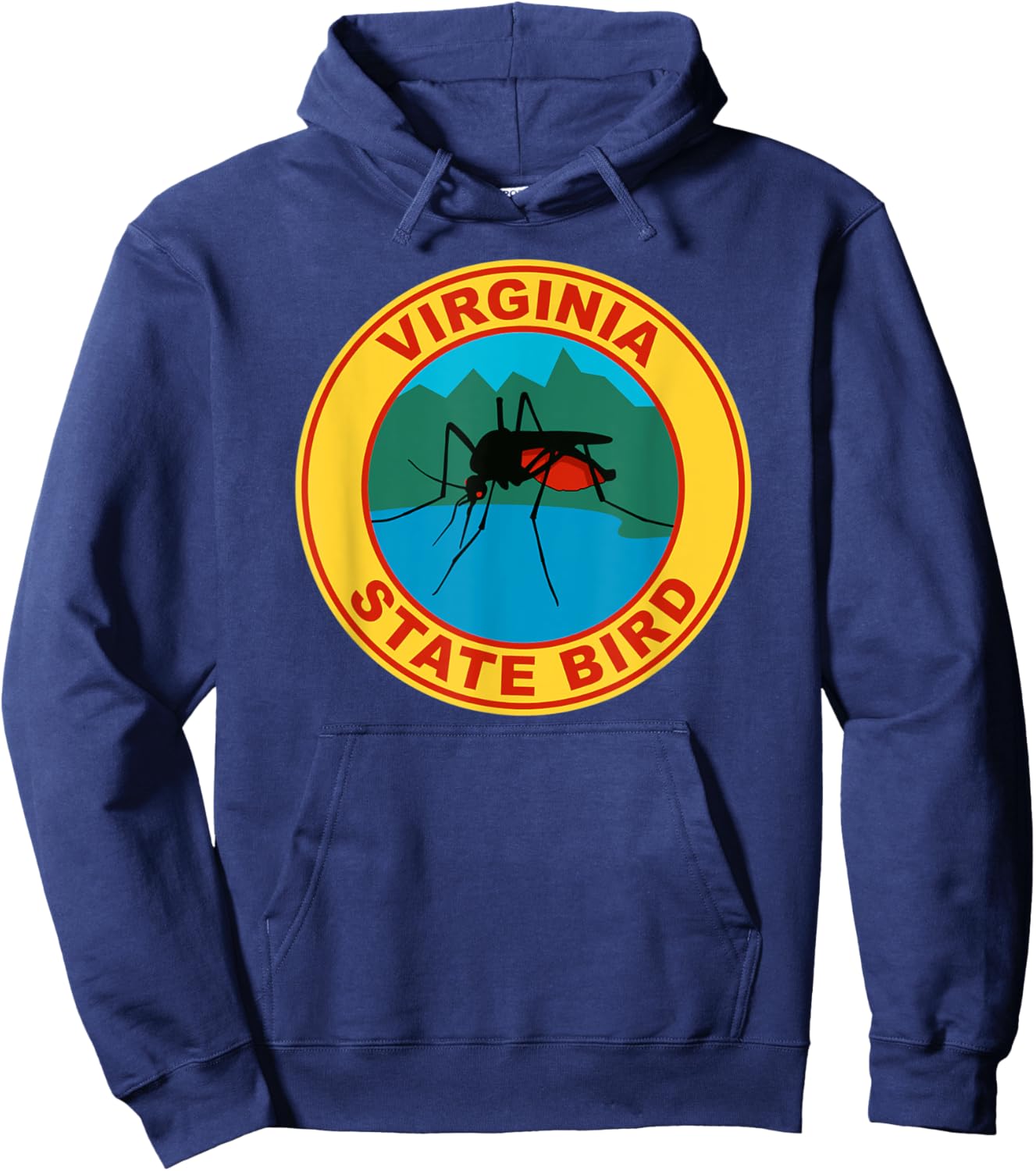 Funny Virginia Mosquito State Bird Hoodie - Hoodie | Navy