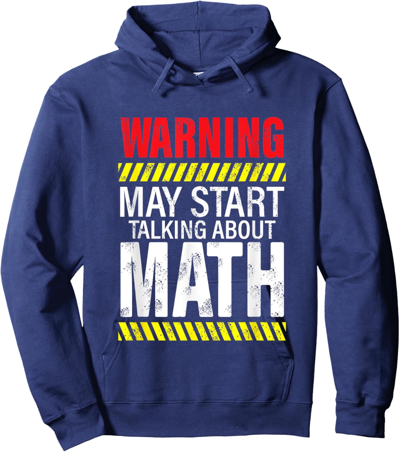 Warning May Start Talking About Math Funny Math Teacher Women Kids Hoodie - Hoodie | Navy