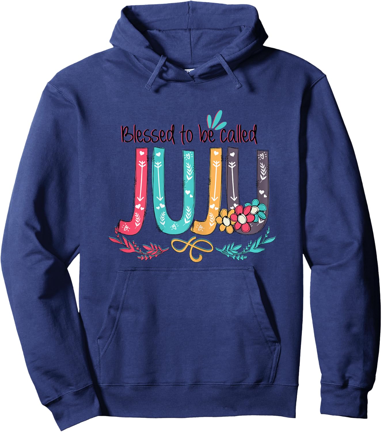 Blessed to be called Juju Colorful gifts-Grandma Hoodie - Hoodie | Navy