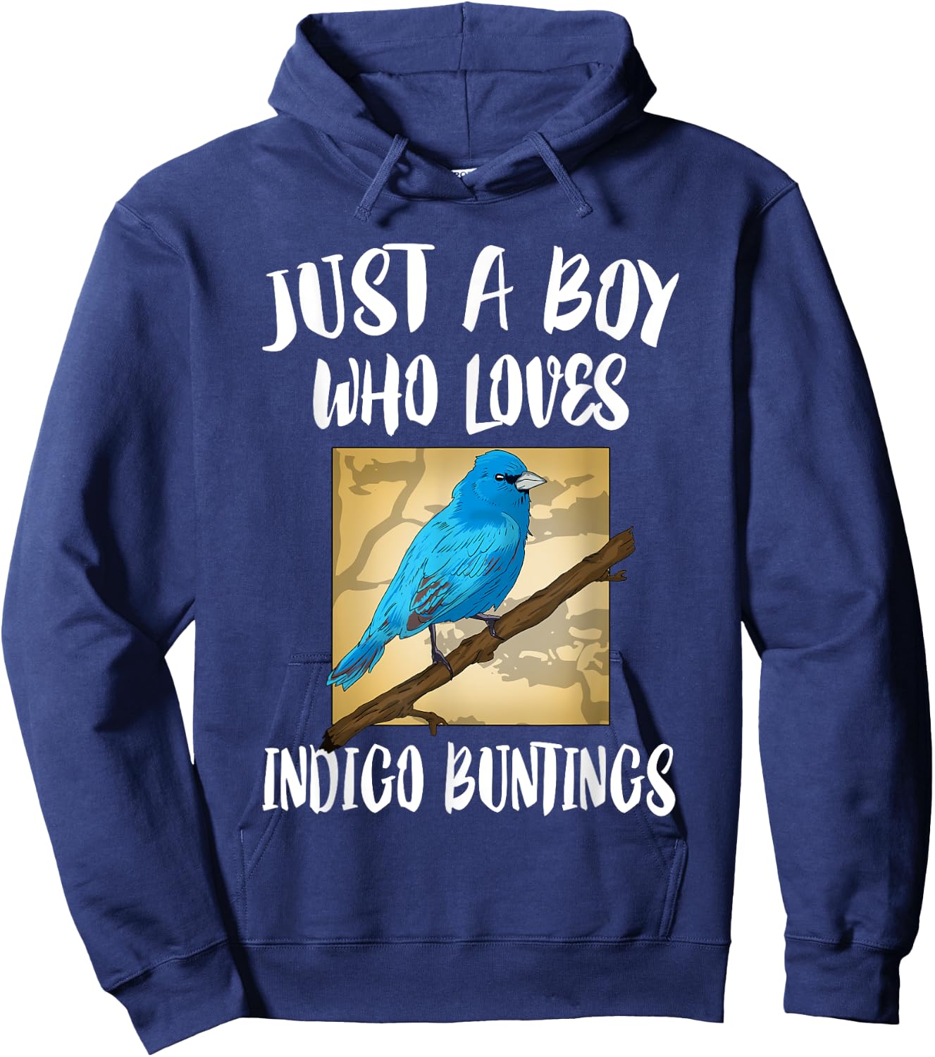Just A Boy Who Loves Indigo Buntings Birds Birding Hoodie - Hoodie | Navy