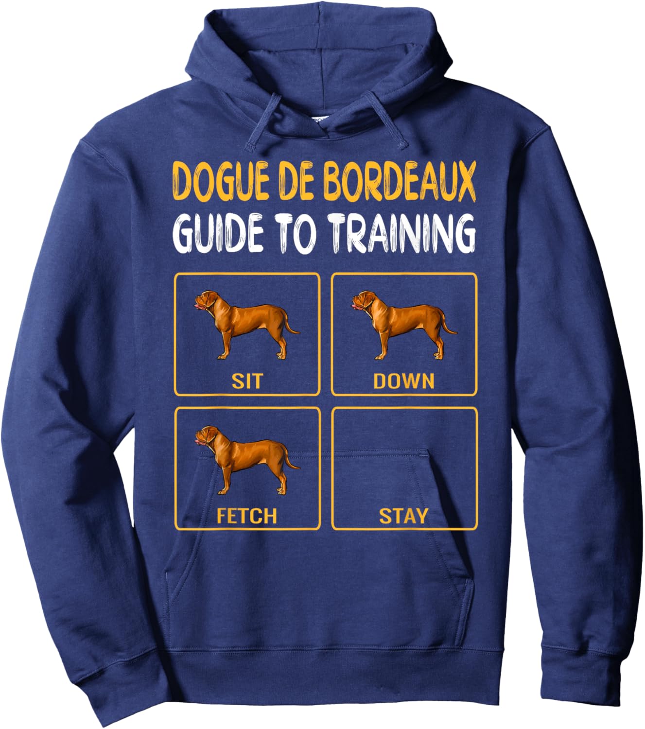 Dogues de Bordeaux Guide To Training Dog Obedience Women Kids Hoodie - Hoodie | Navy