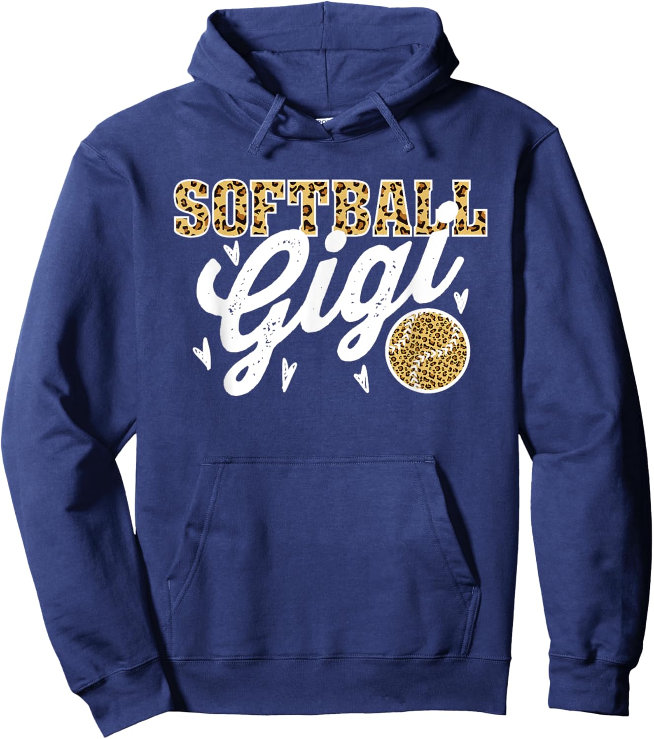 Softball Gigi Leopard Women for Grandma Hoodie - Hoodie | Navy
