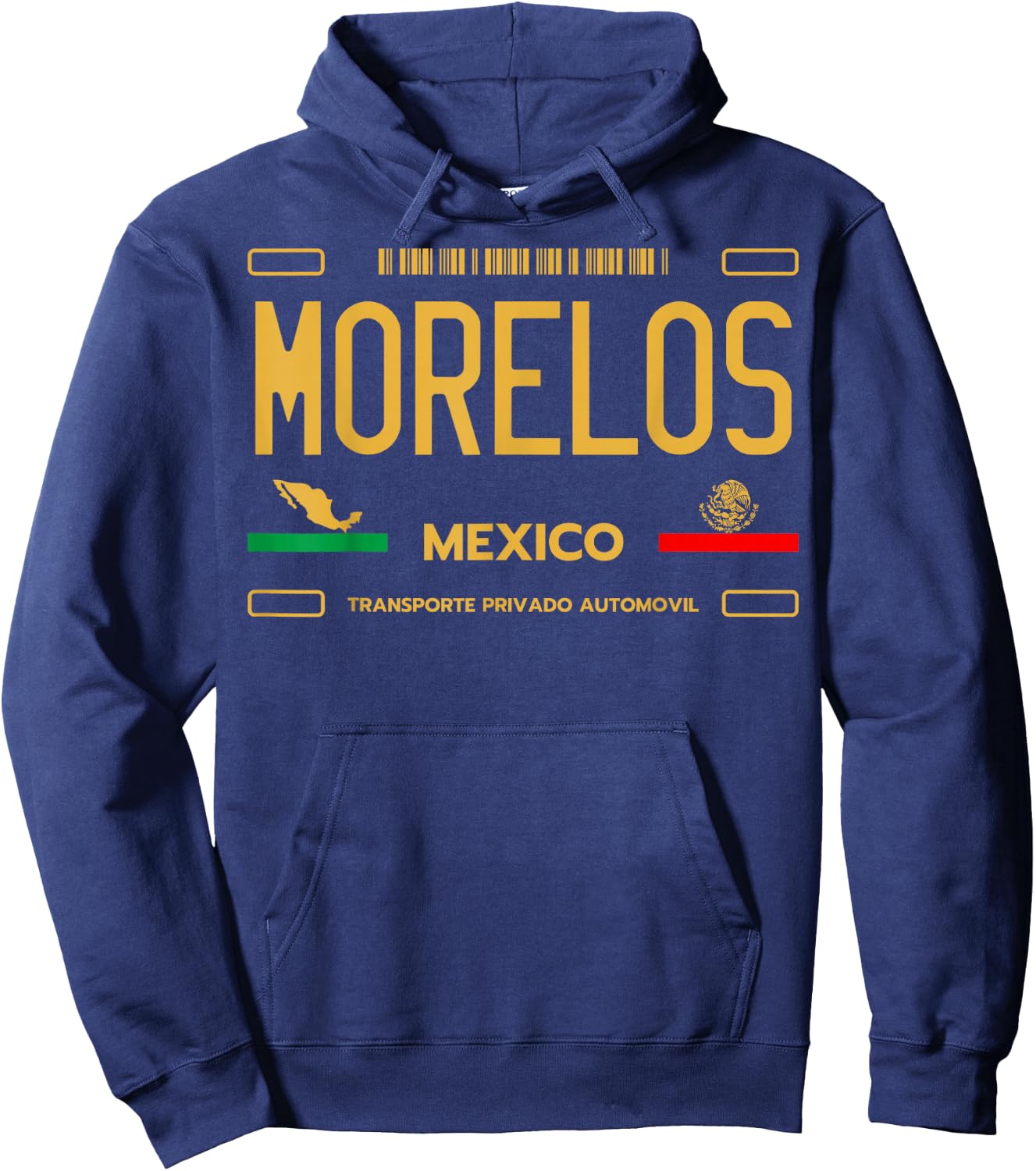 Morelos License Plate Aesthetic, Morelos Hoodie - Hoodie | Navy
