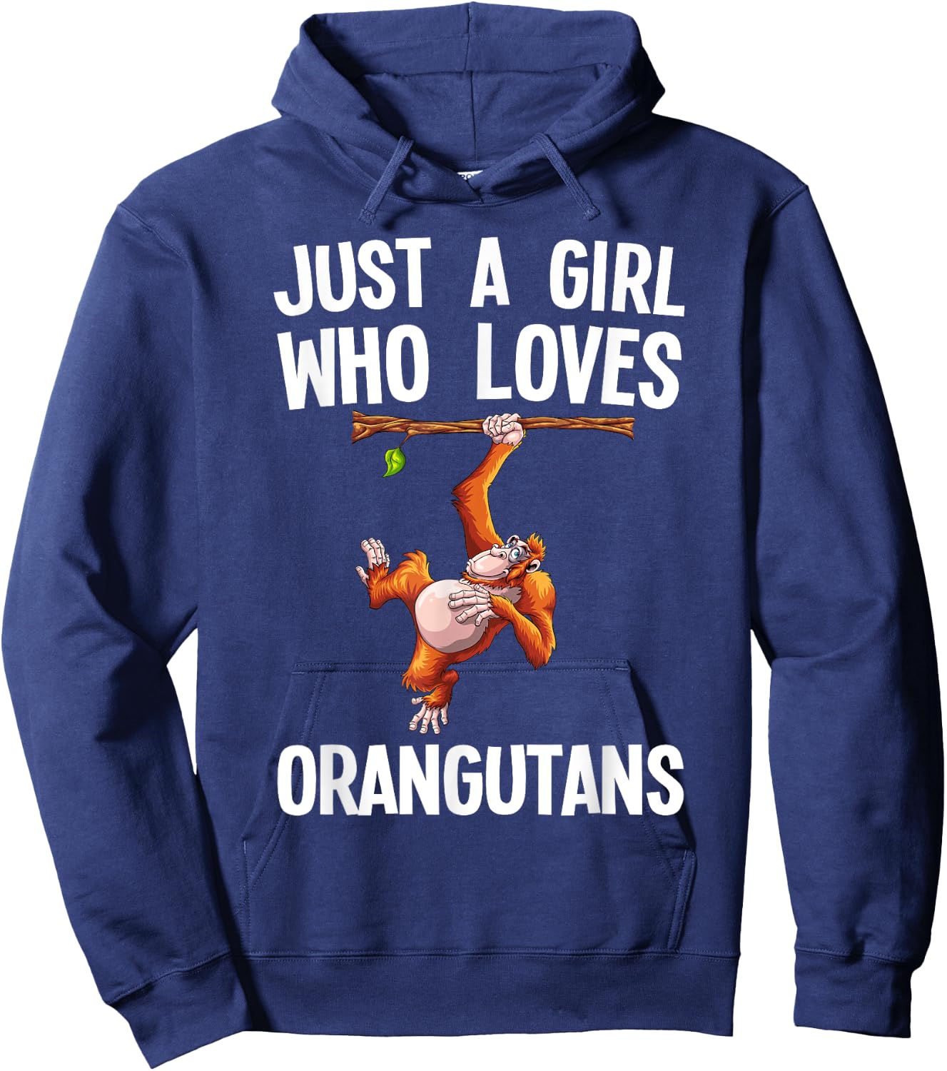 Funny Orangutan Art For Girls Women Monkey Orang Ape Lover Hoodie - Hoodie | Navy