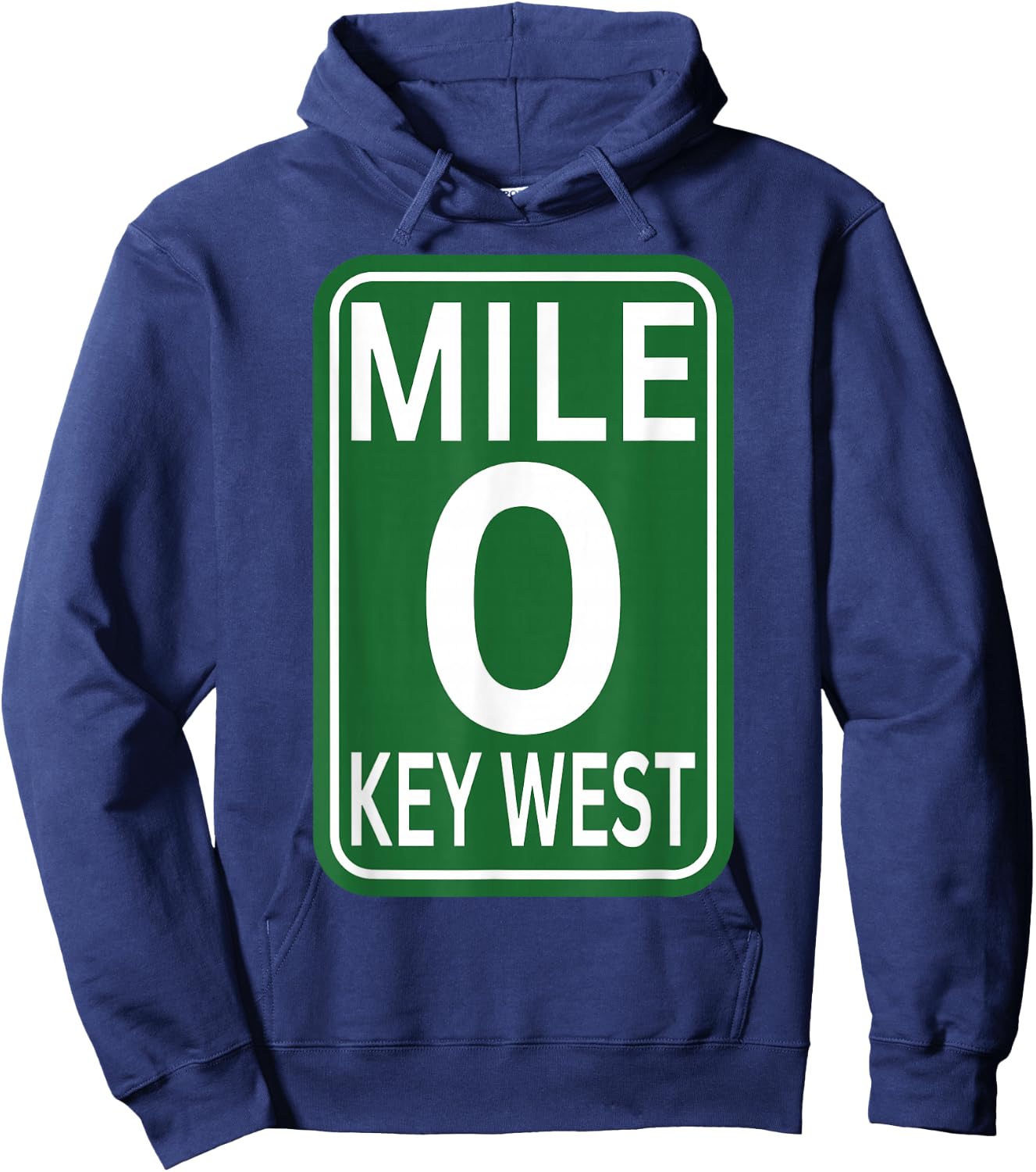 Mile marker Key West FL.mile zero route sing 2025 Hoodie - Hoodie | Navy