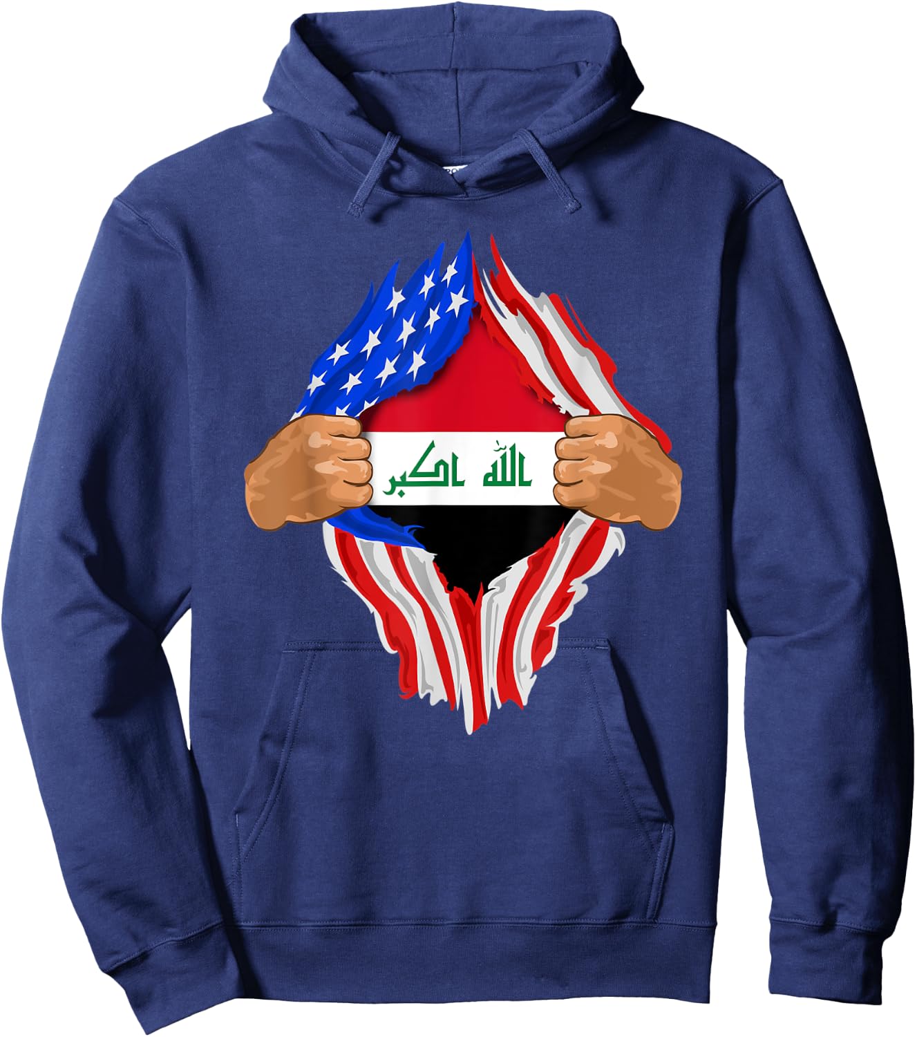 Iraqi Blood Inside Me | Iraq Flag Gift Hoodie - Hoodie | Navy