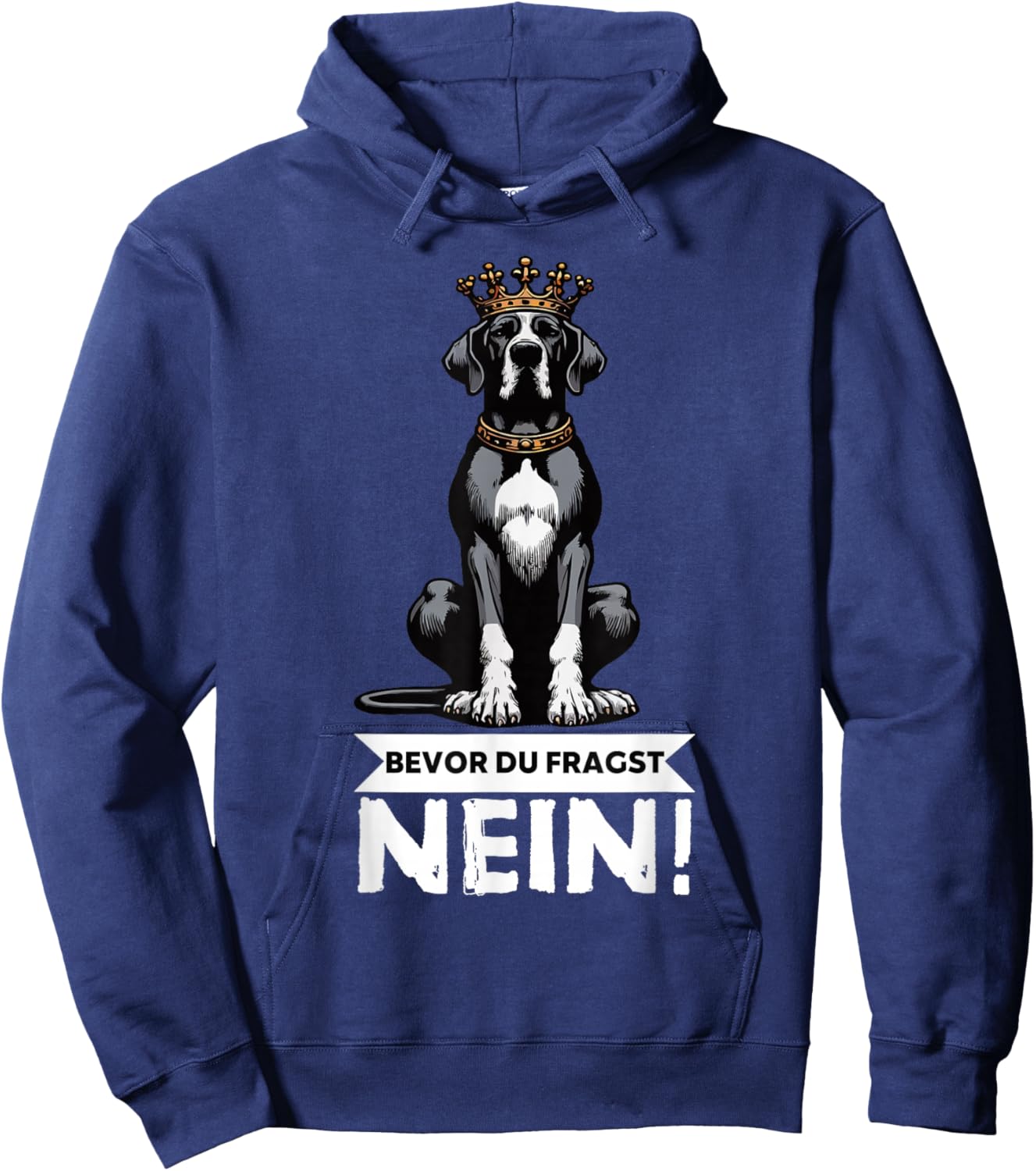 Bevor Du Fragst Nein Deutsche Dogge Doggenbesitzer Doggen Hoodie - Hoodie | Navy