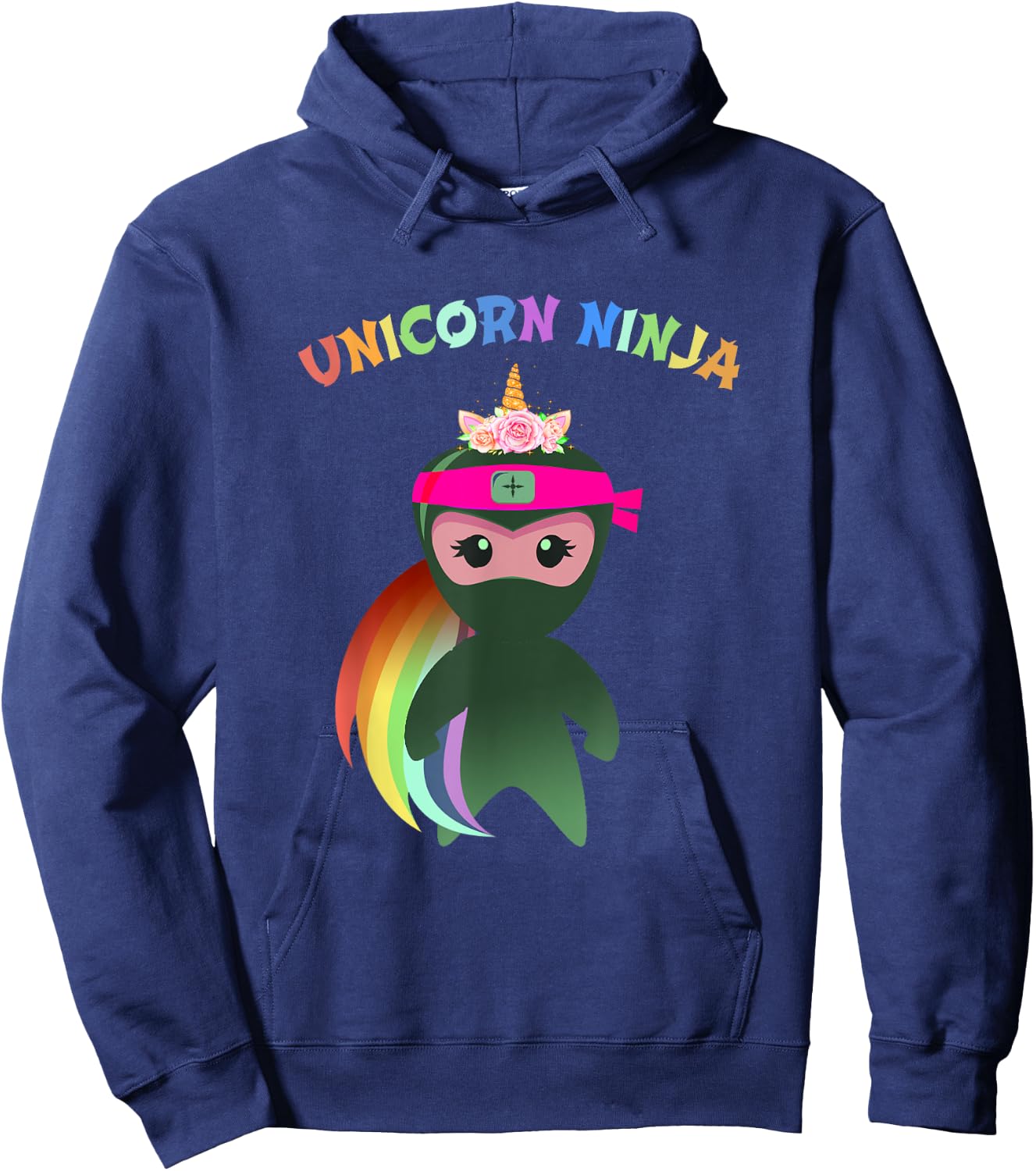 Funny Unicorn Ninja Disguise Spy Girls Kids & Teachers Squad Hoodie - Hoodie | Navy