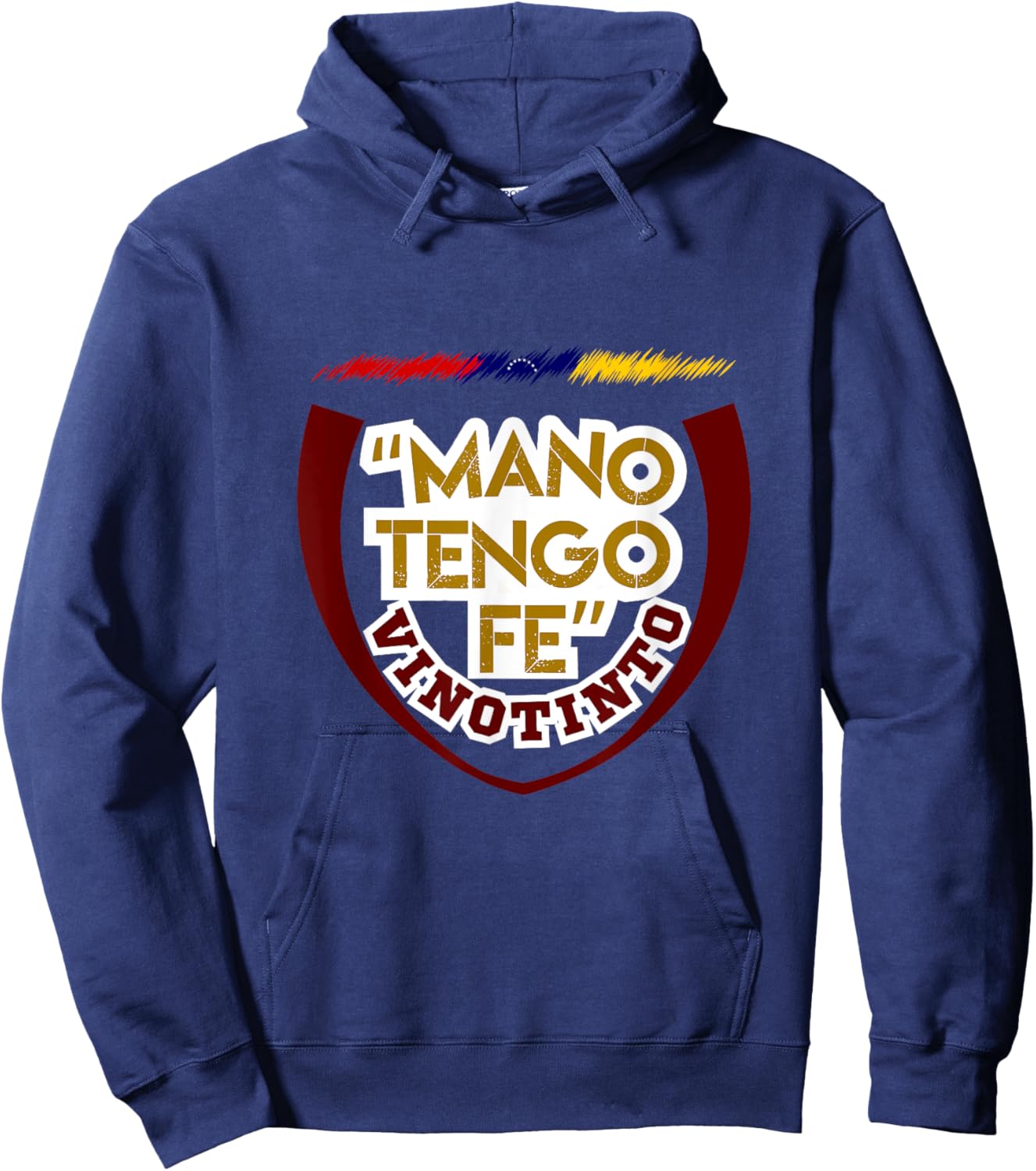 "Hand I Have Faith" I Flannel "Vinotinto" I Venezuela I VZLA Hoodie - Hoodie | Navy