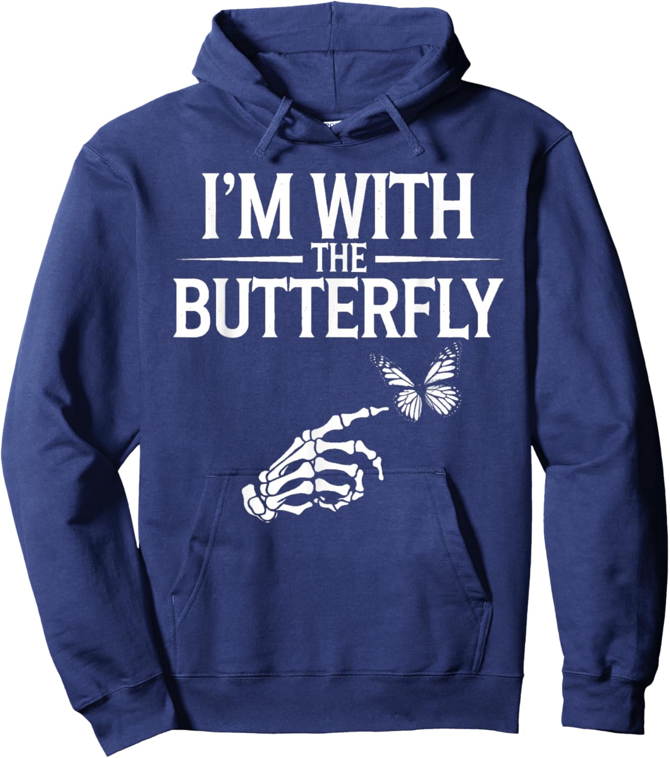 I'm With Butterfly Halloween Costume Couples Matching Gifts Hoodie - Hoodie | Navy