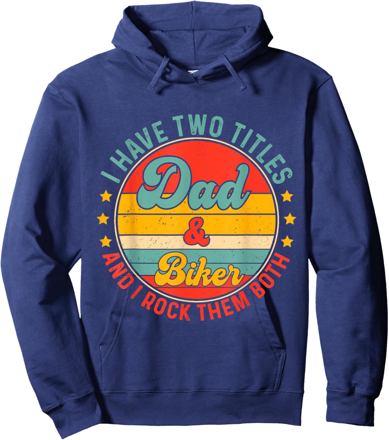 Biker Dad Father Day Design For Biker Motorcycle Fathers Hoodie - Hoodie | Navy