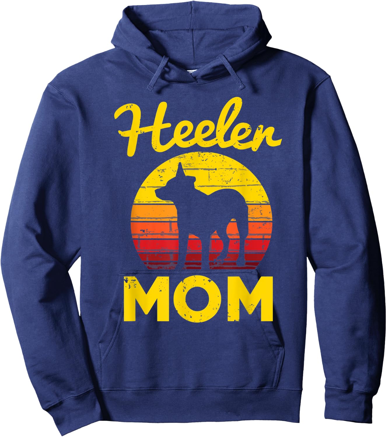 Red Blue Heeler Mom Cute Australian Cattle Dog Lover Mama Hoodie - Hoodie | Navy