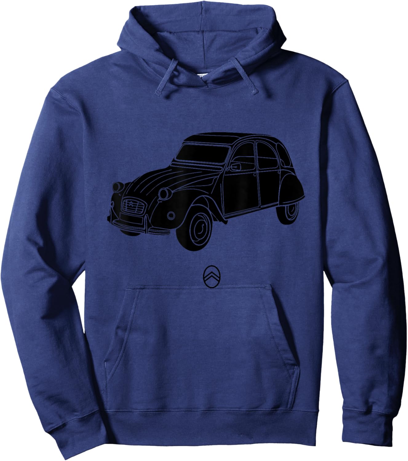 Citroën 2CV Angle Black Fill Hoodie - Hoodie | Navy