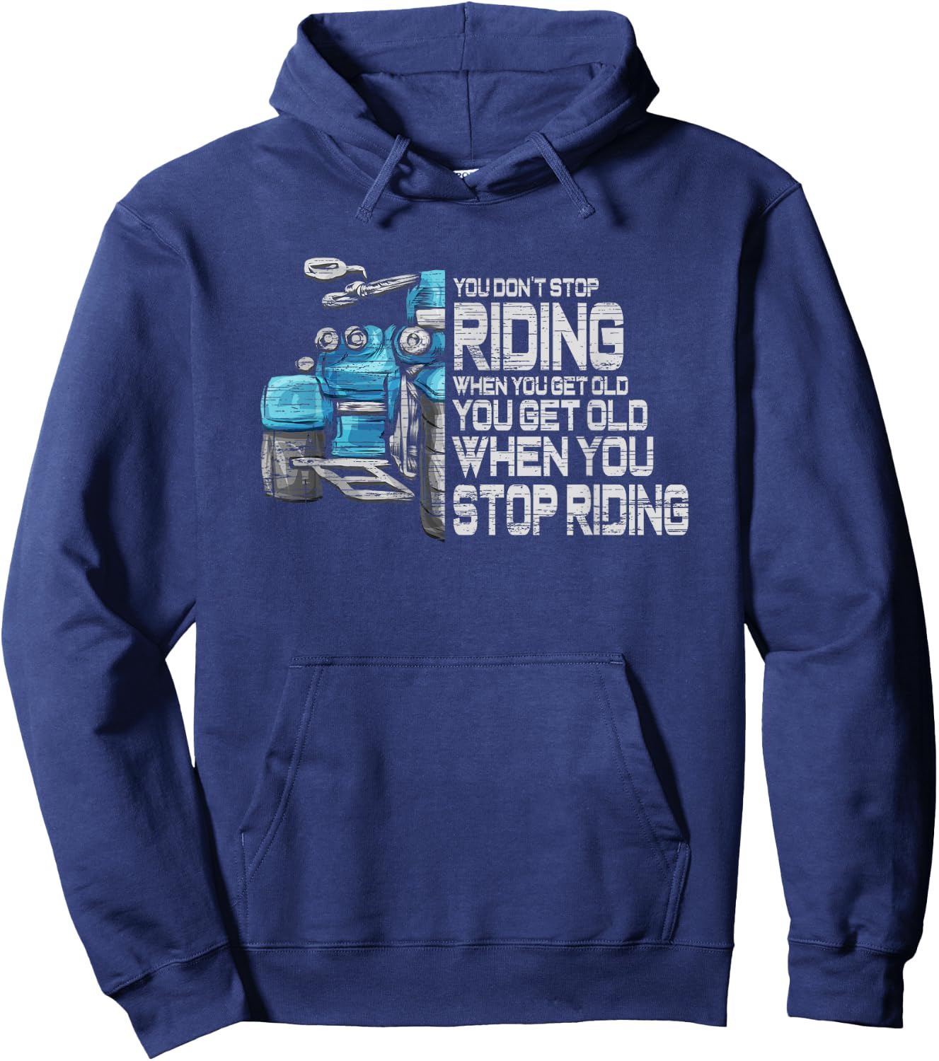 Motorcycle Trike Motortrike Three Wheeler Biker Quote Gift Hoodie - Hoodie | Navy