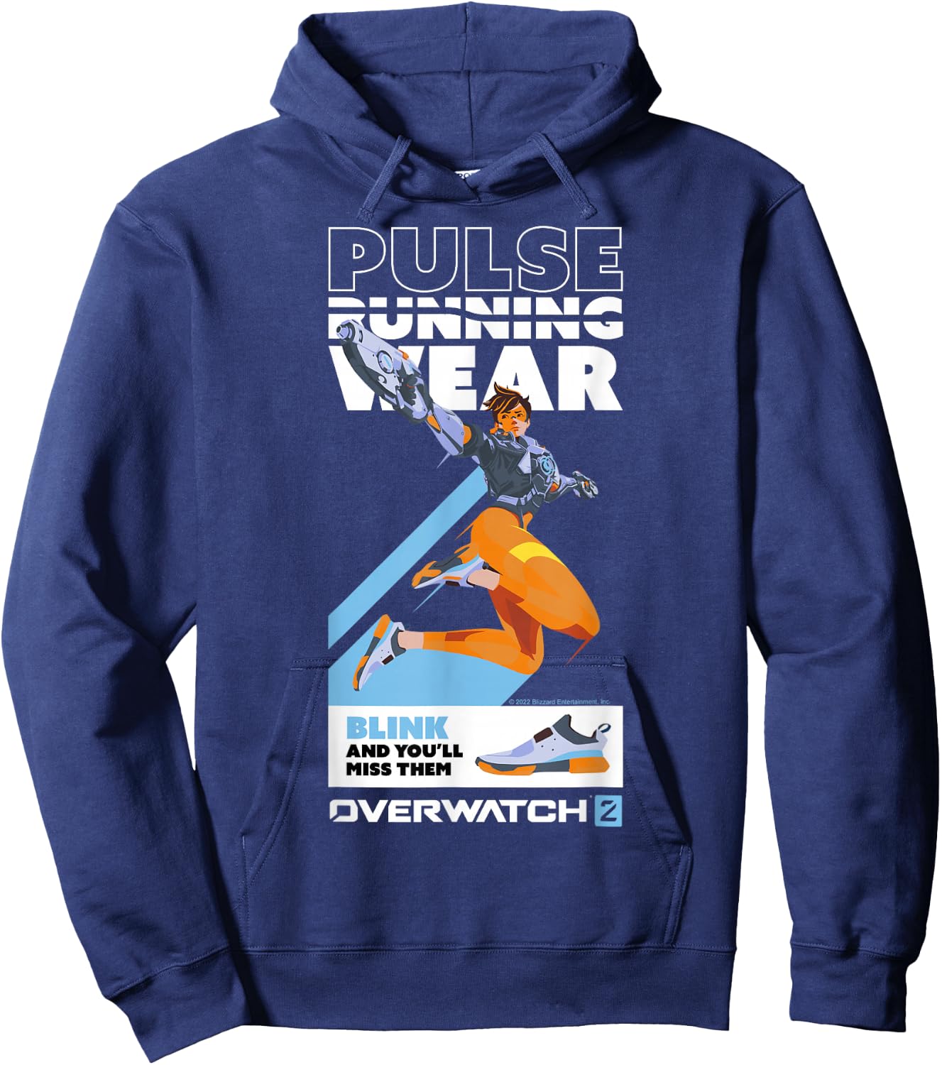 Overwatch 2 Tracer Pulse Running Wear Poster Hoodie - Hoodie | Navy